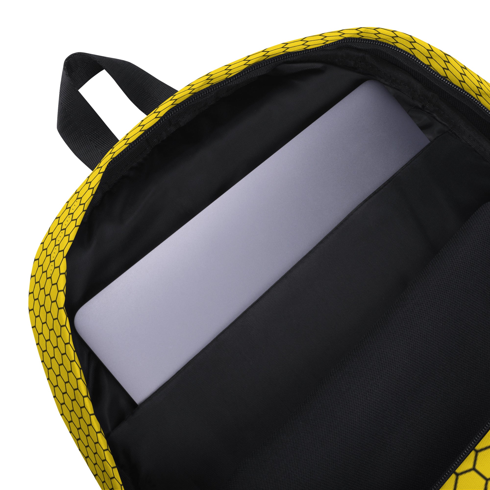 Trendy Bees Hive Honeycomb Yellow Hexagon Geometric Backpack