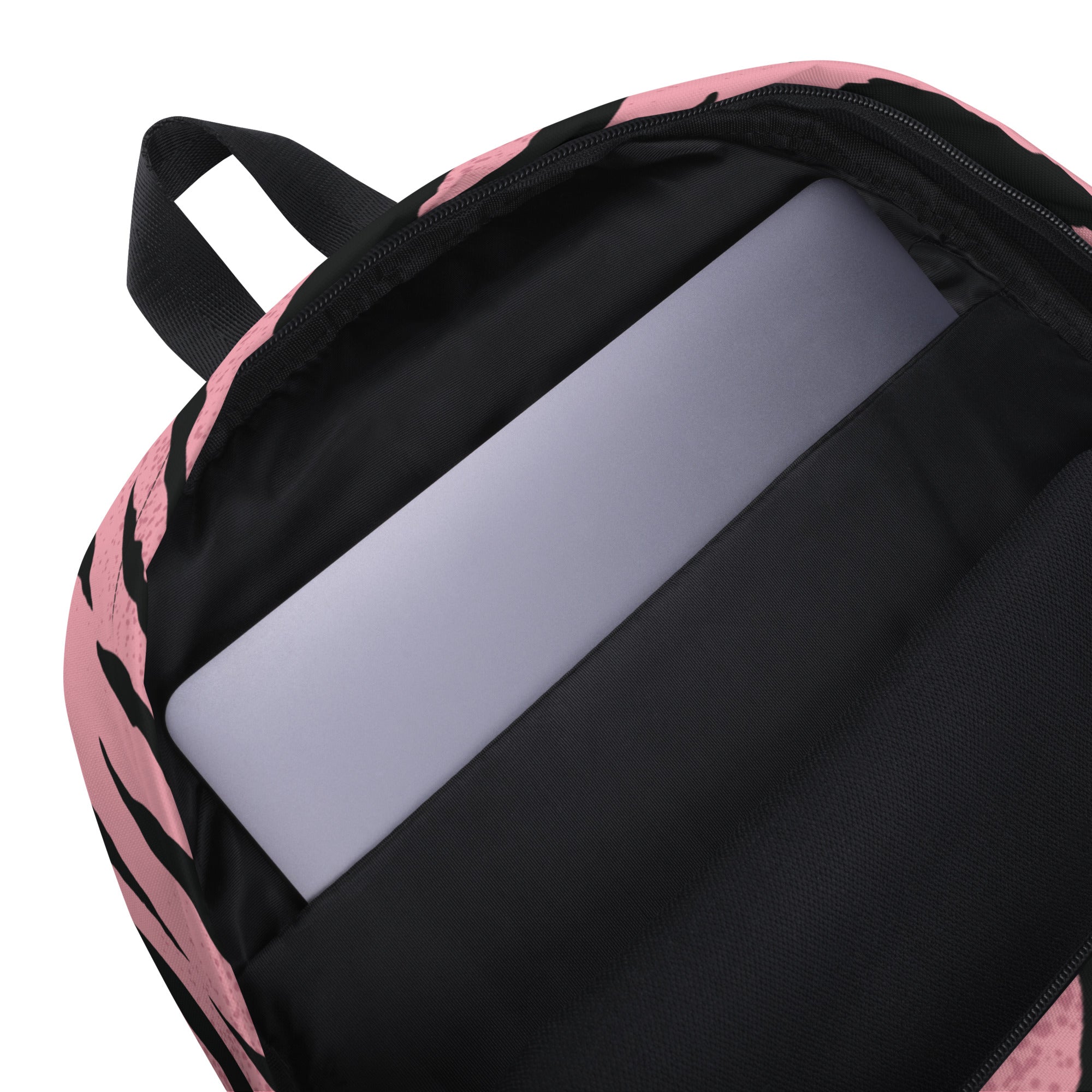 Pink Tiger Pattern Animal Print Laptop & Books Backpack