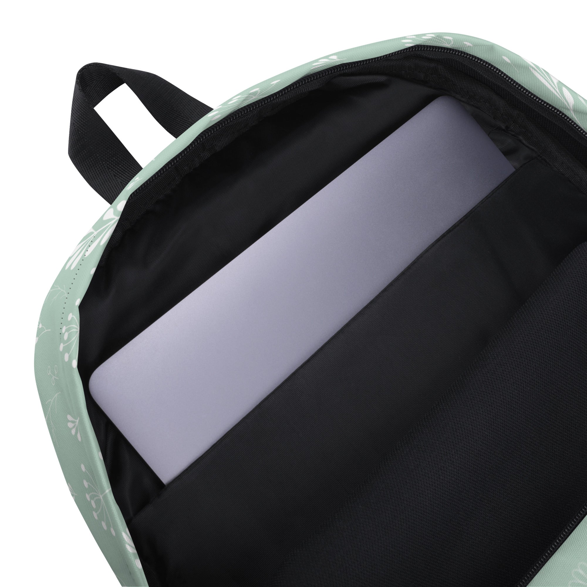 Pastel Green Clean Summer Seamless Floral Backpack