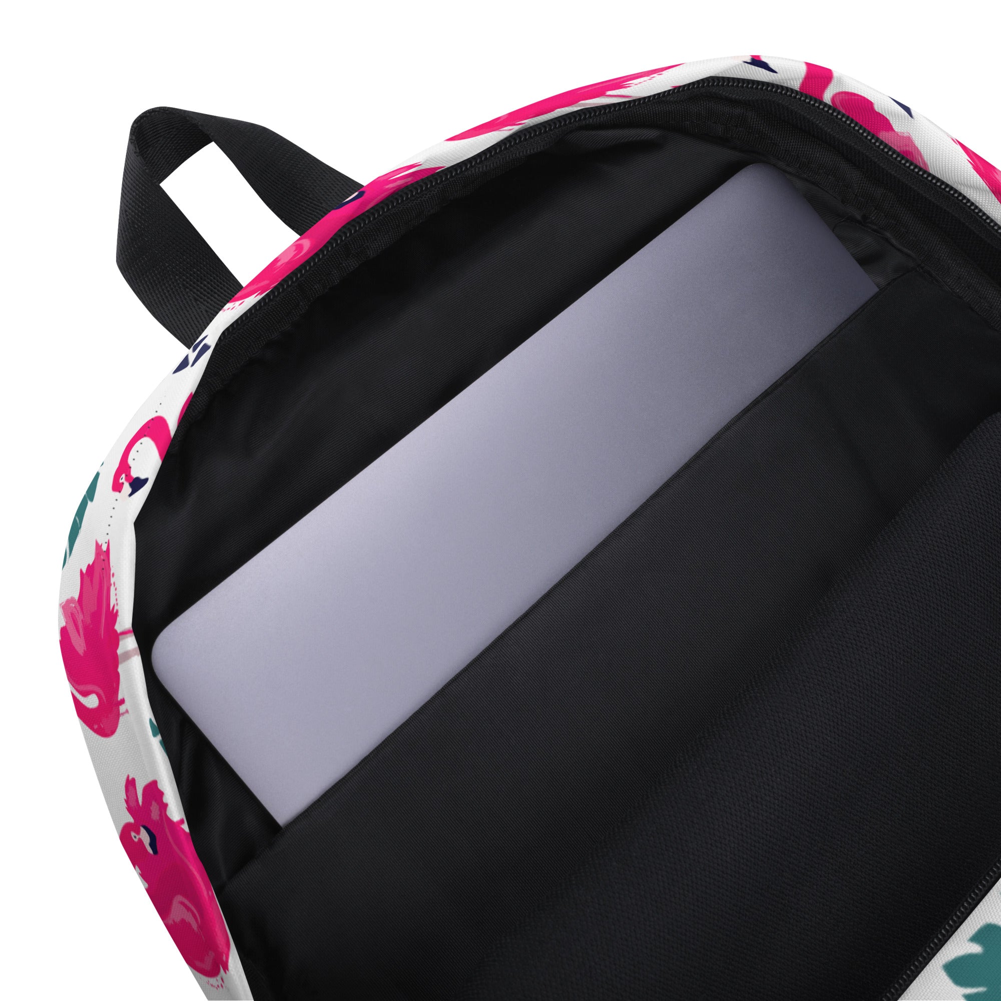 Preppy Pink Southern Flamingo Print Summer Beach Backpack