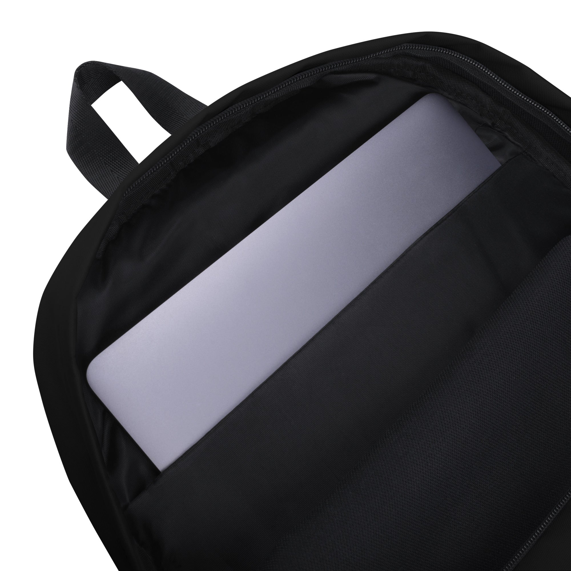 Plain Black Lightweight Laptop Backpack for Women