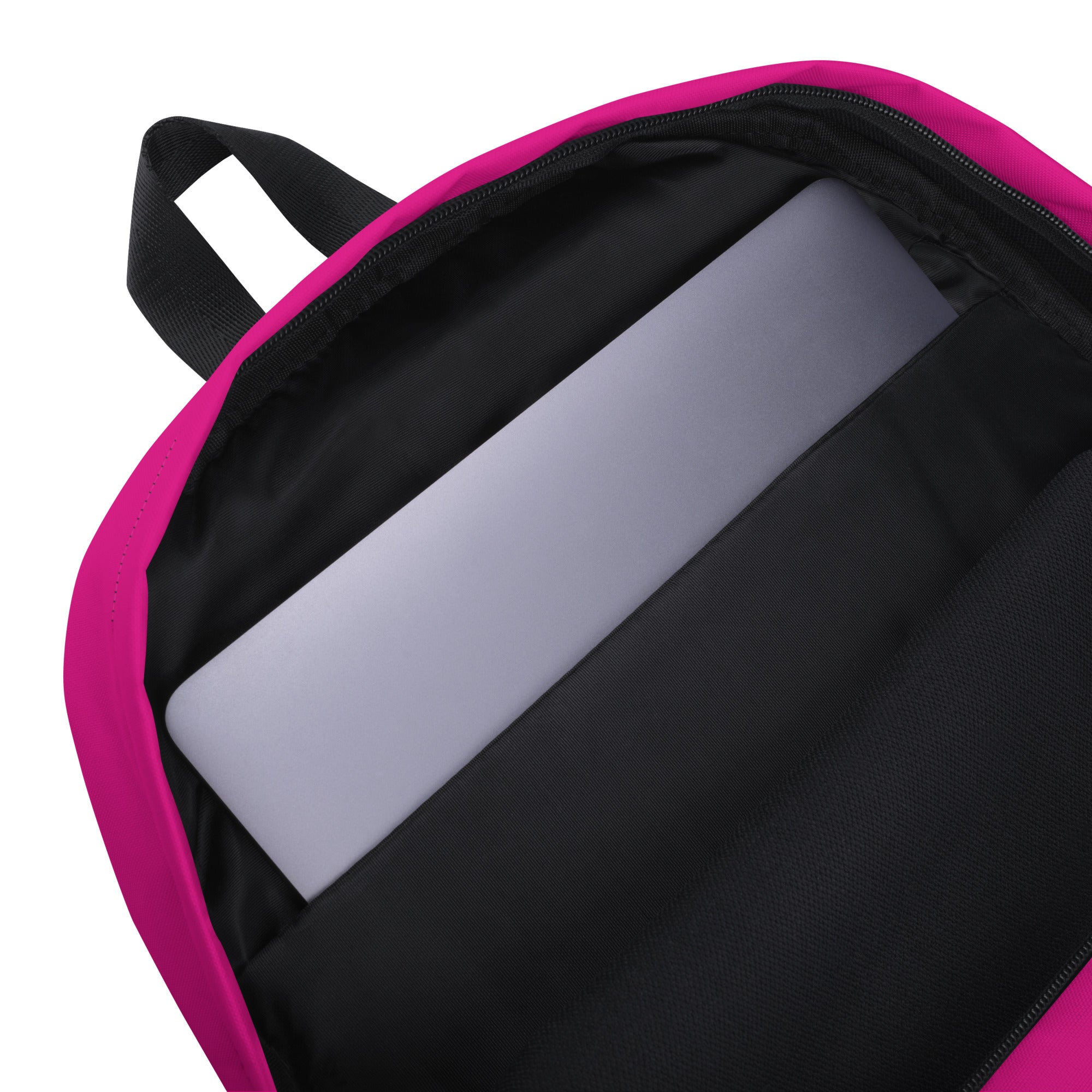 Preppy Shocking Pink Plain Waterproof Backpack for Women