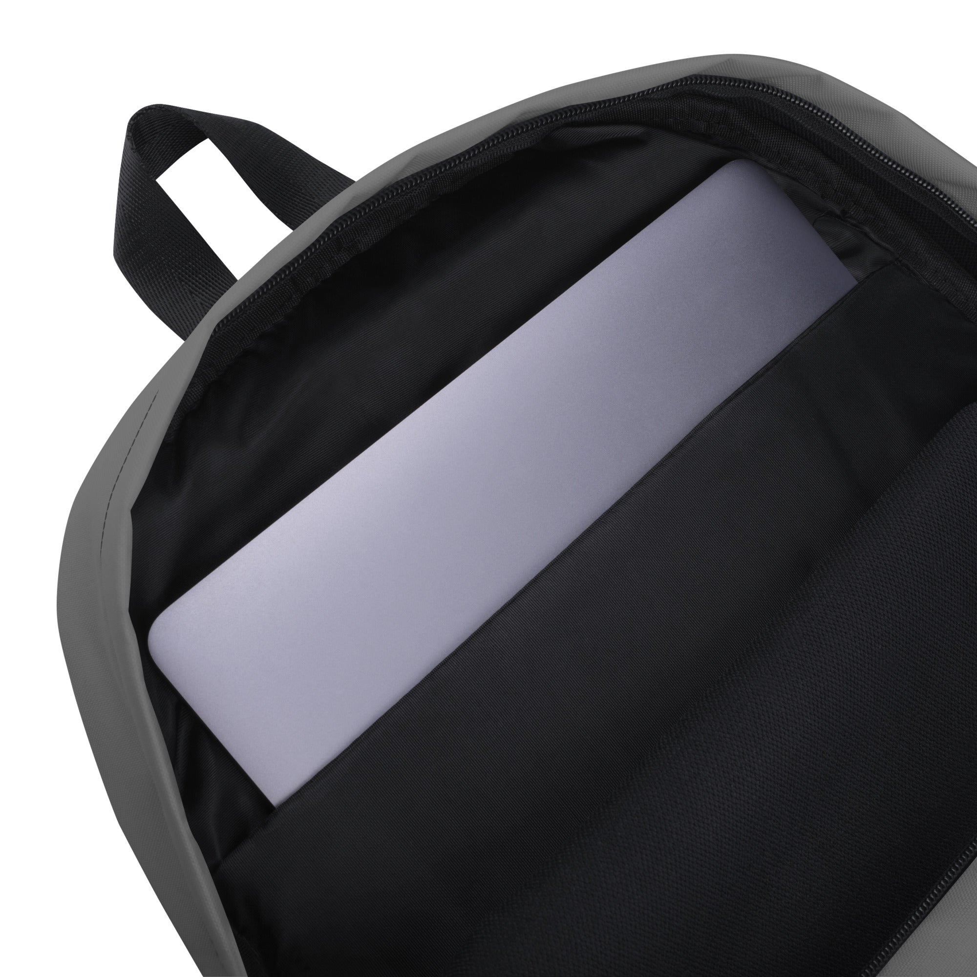 Minimal Plain Gray Color Lightweight Medium Size Backpack