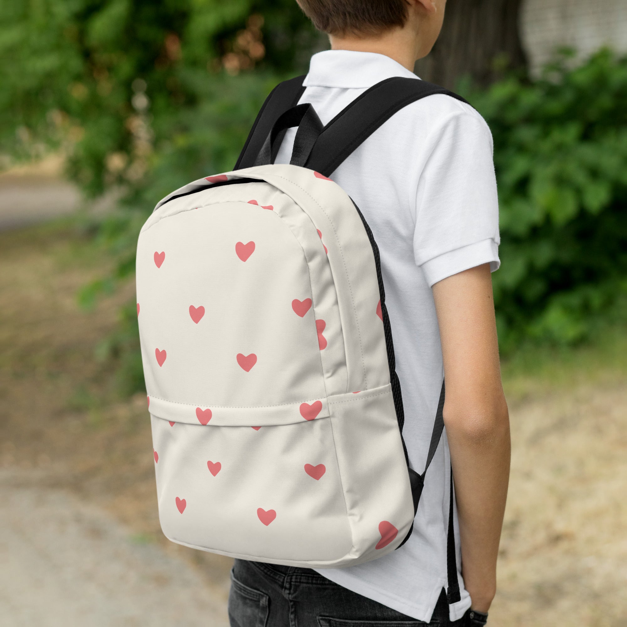 Cute Red Little Hearts Pattern Backpack