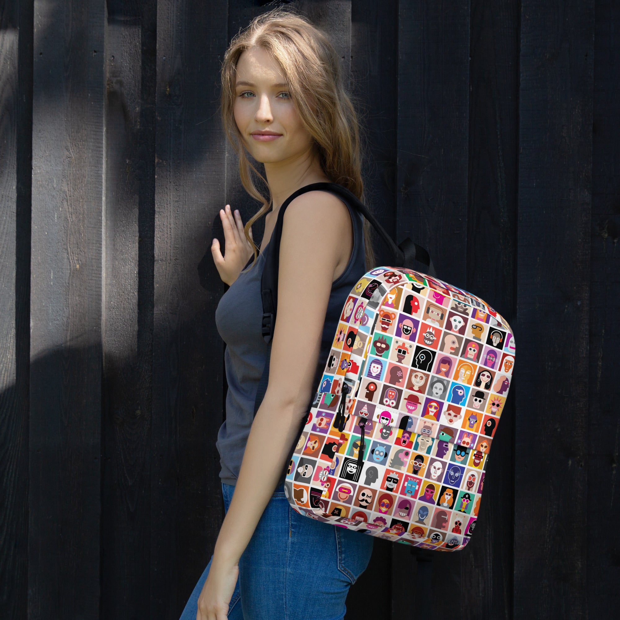 Aesthetic Abstract Diversity Art Collage Backpack