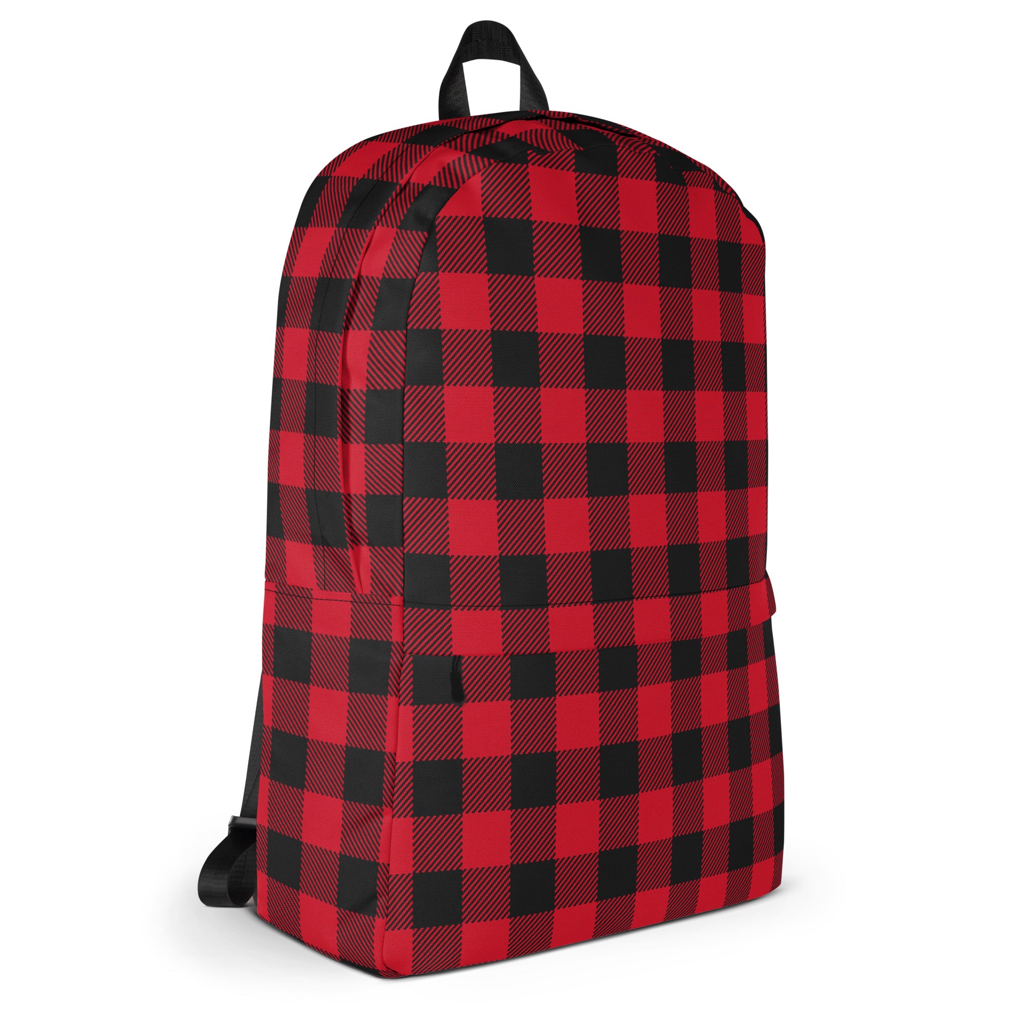 Classic Buffalo Plaid Red & Black Checkered Backpack