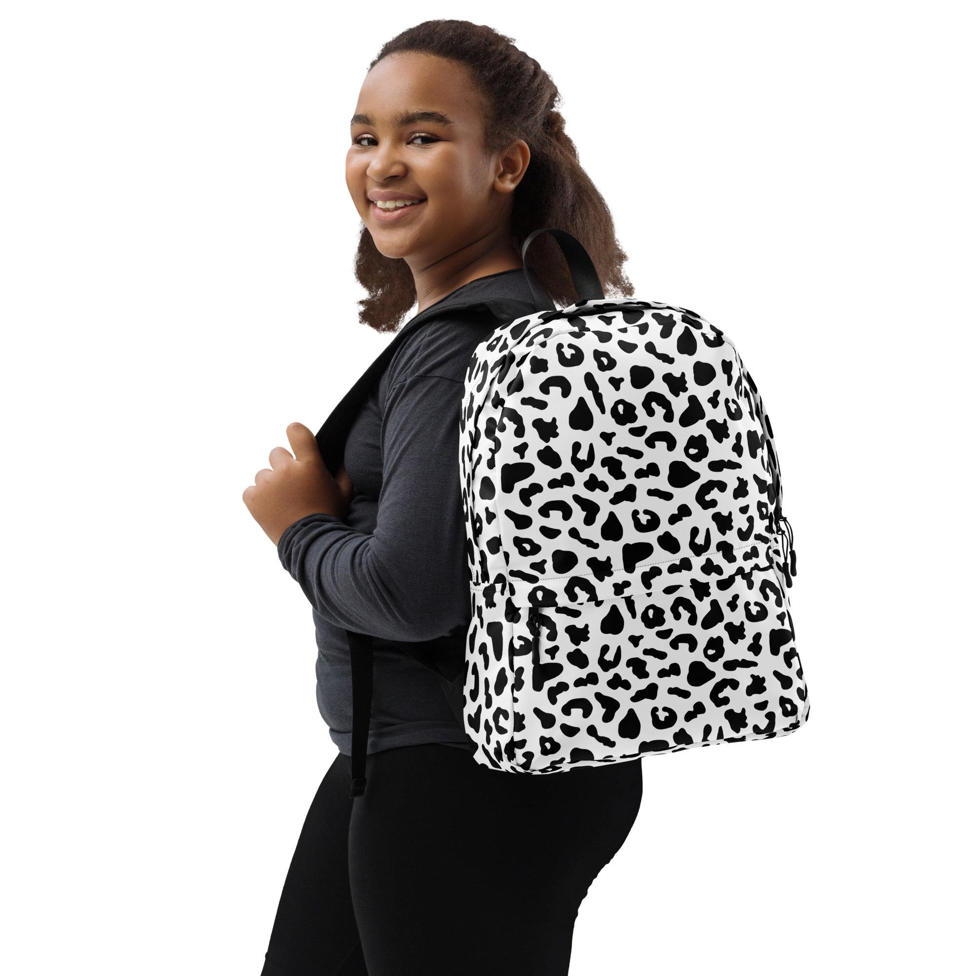 Preppy Cool Snow Leopard Print Backpack