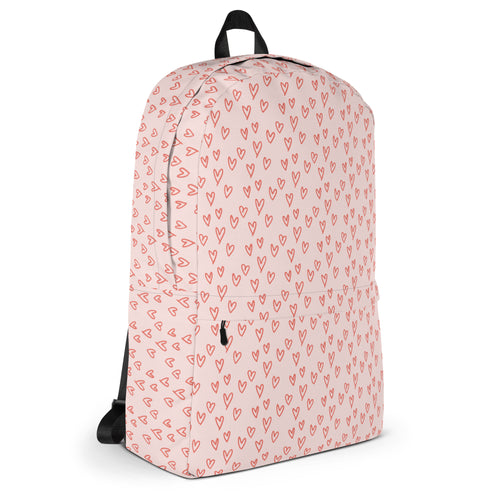 Preppy Cute Pink Little Hearts Valentines Backpack