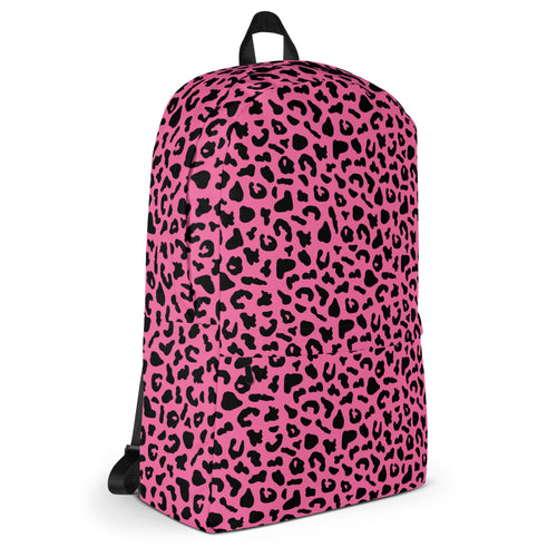 Preppy Pink Cheetah Print Back to School Backpack