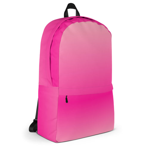 Preppy Pink Gradient Backpack for School & College