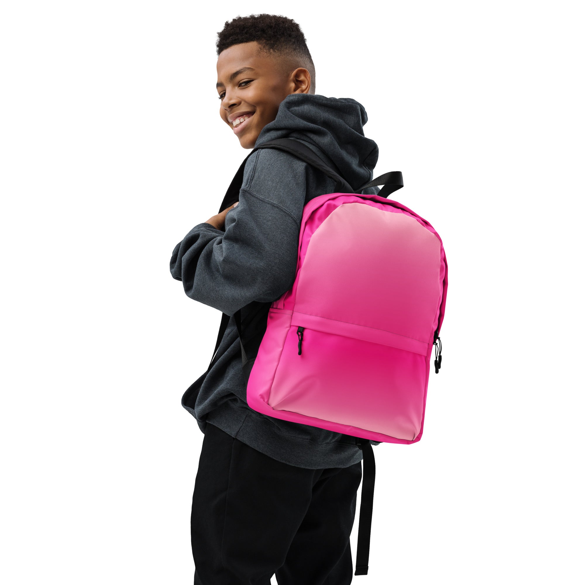 Preppy Pink Gradient Backpack for School & College