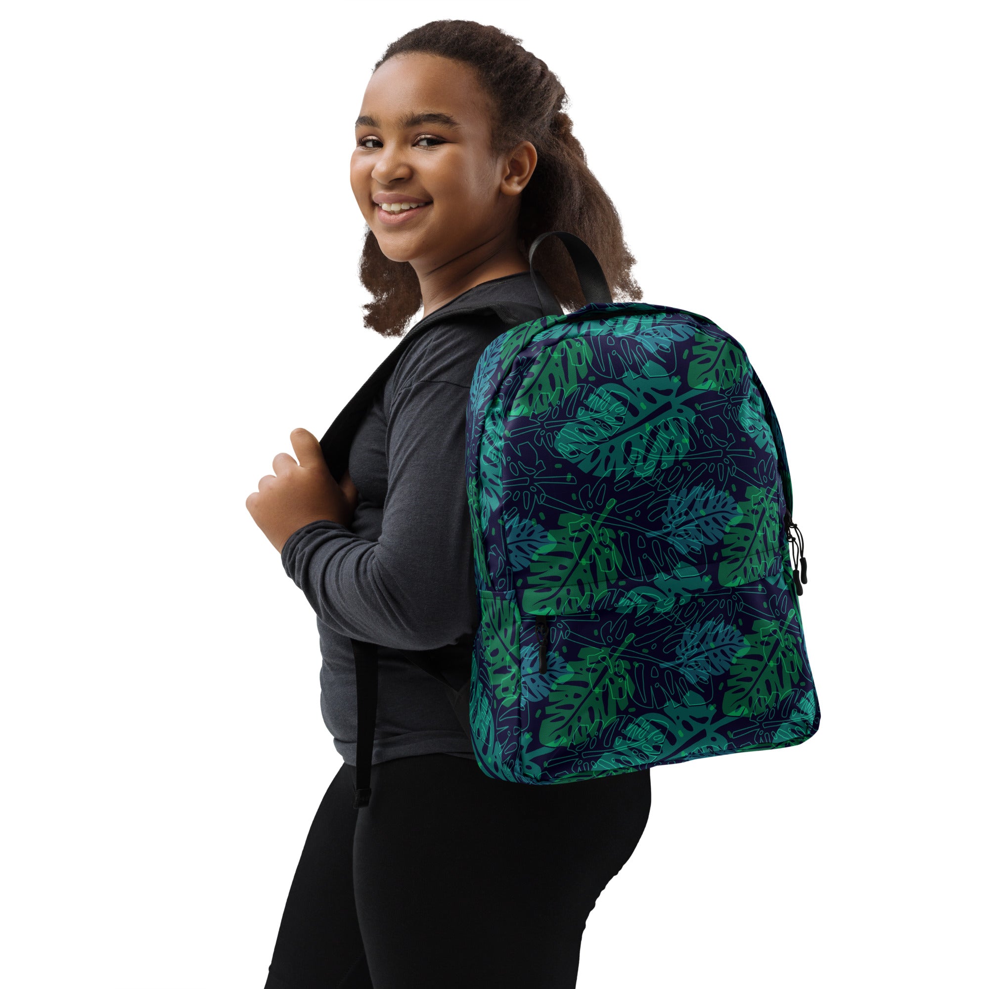 Tropical Green Summer Palm Leaf Backpack