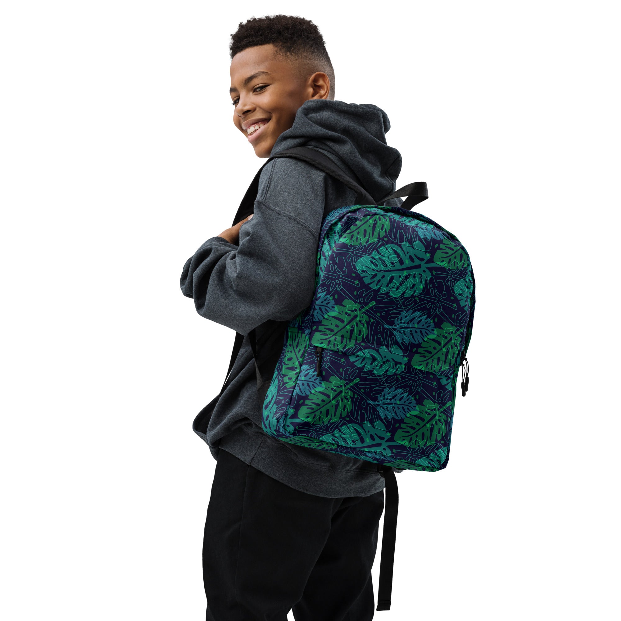 Tropical Green Summer Palm Leaf Backpack