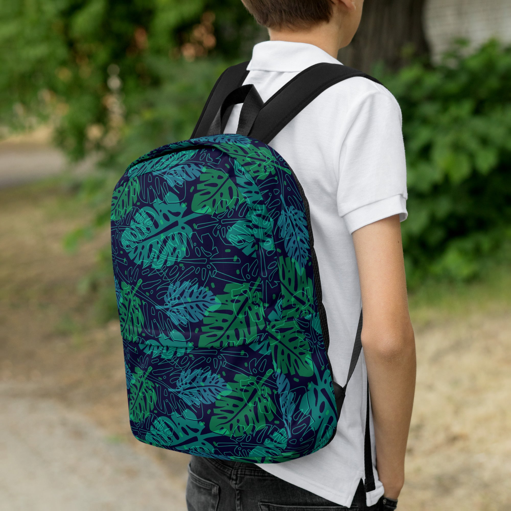 Tropical Green Summer Palm Leaf Backpack