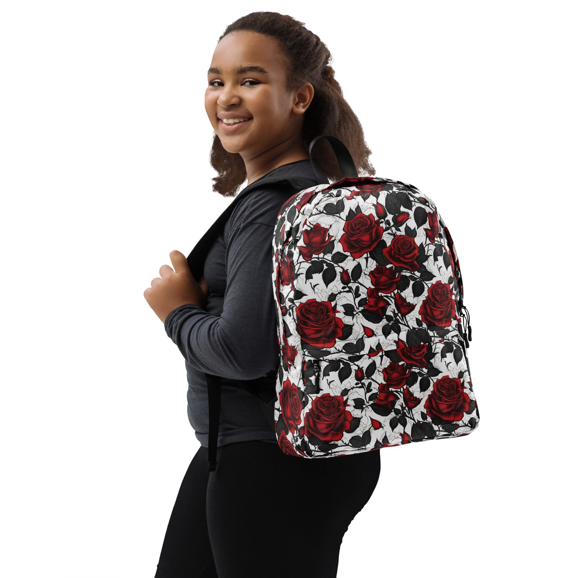 Vintage Style Fairytale Red Rose Backpack