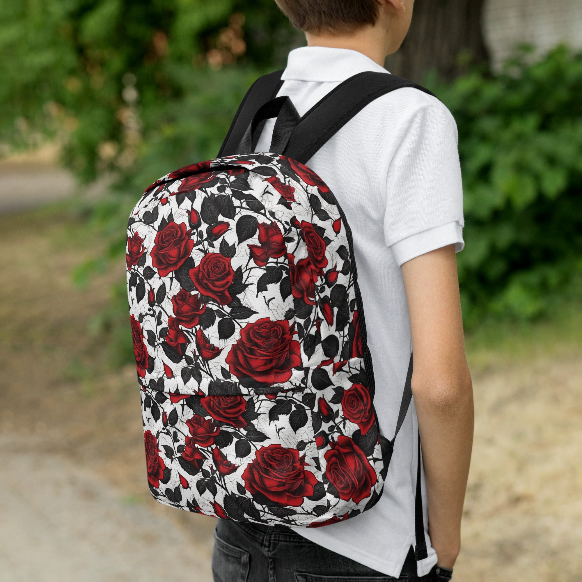 Vintage Style Fairytale Red Rose Backpack