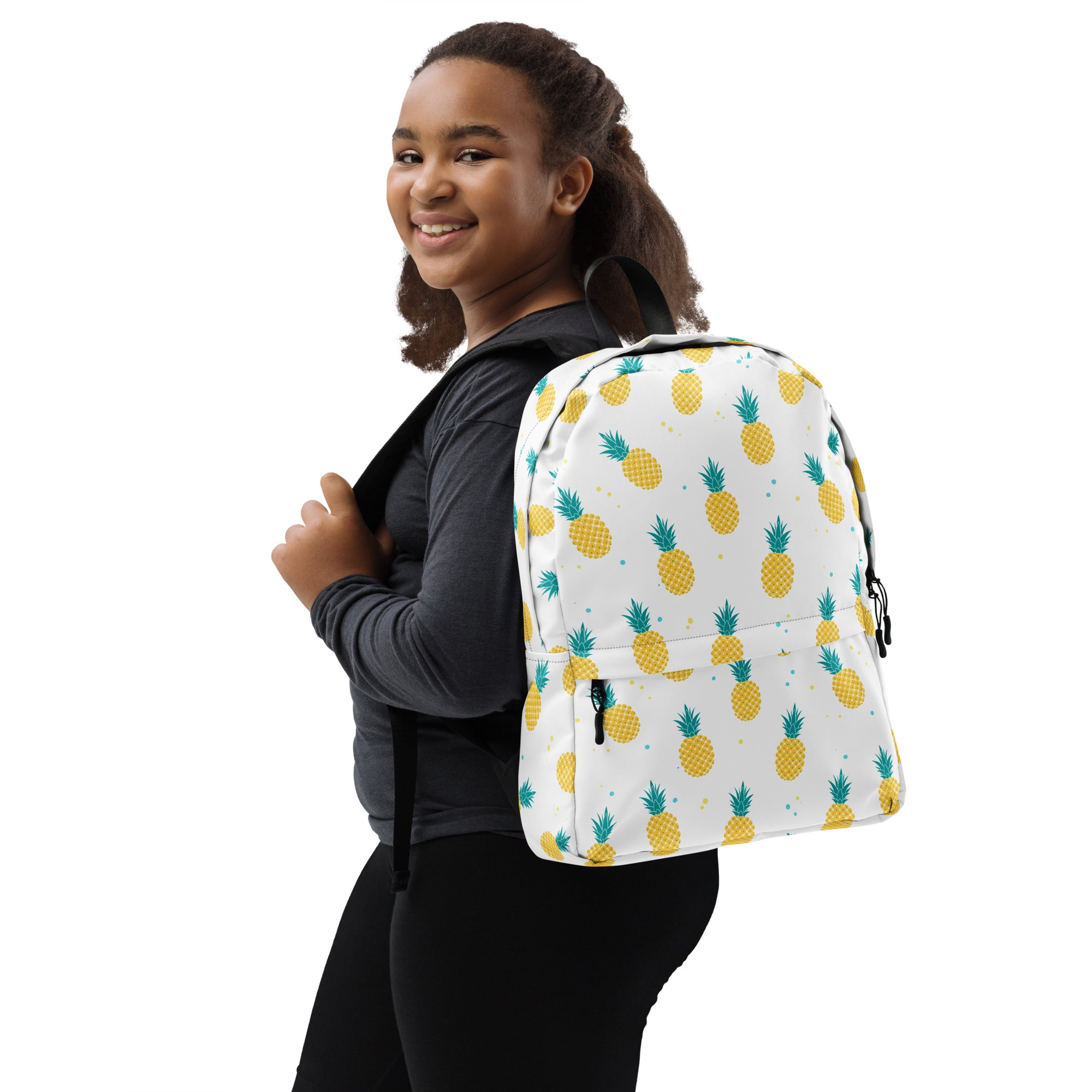Tropical Fruit Pineapple Print Summer Backpack for School
