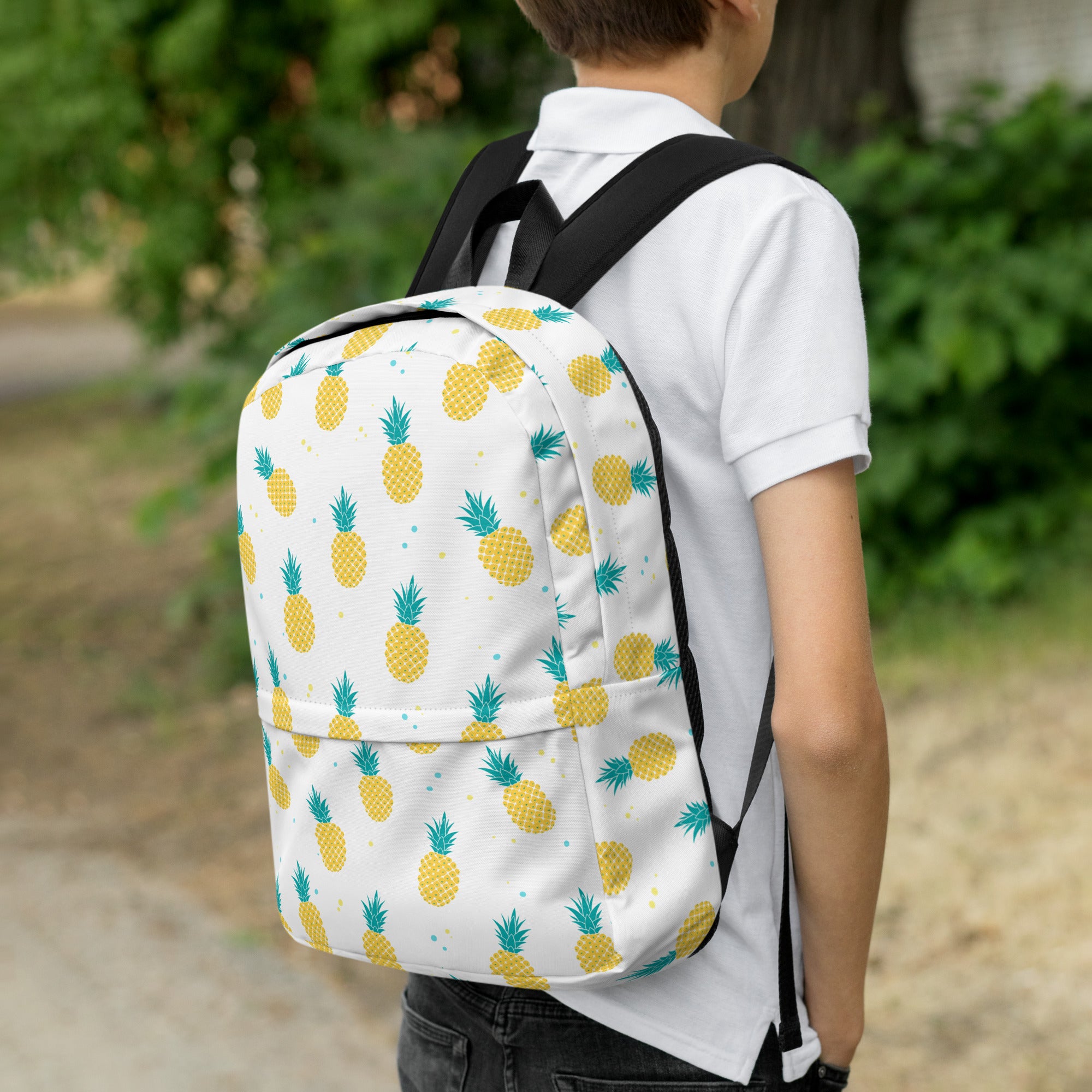 Tropical Fruit Pineapple Print Summer Backpack for School