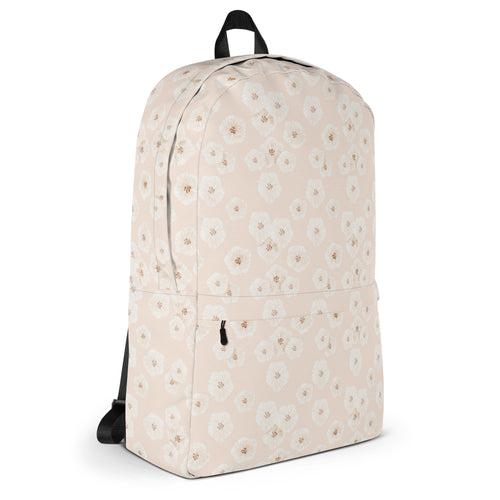 Aesthetic Pink Botanical Daisy Backpack for Summer