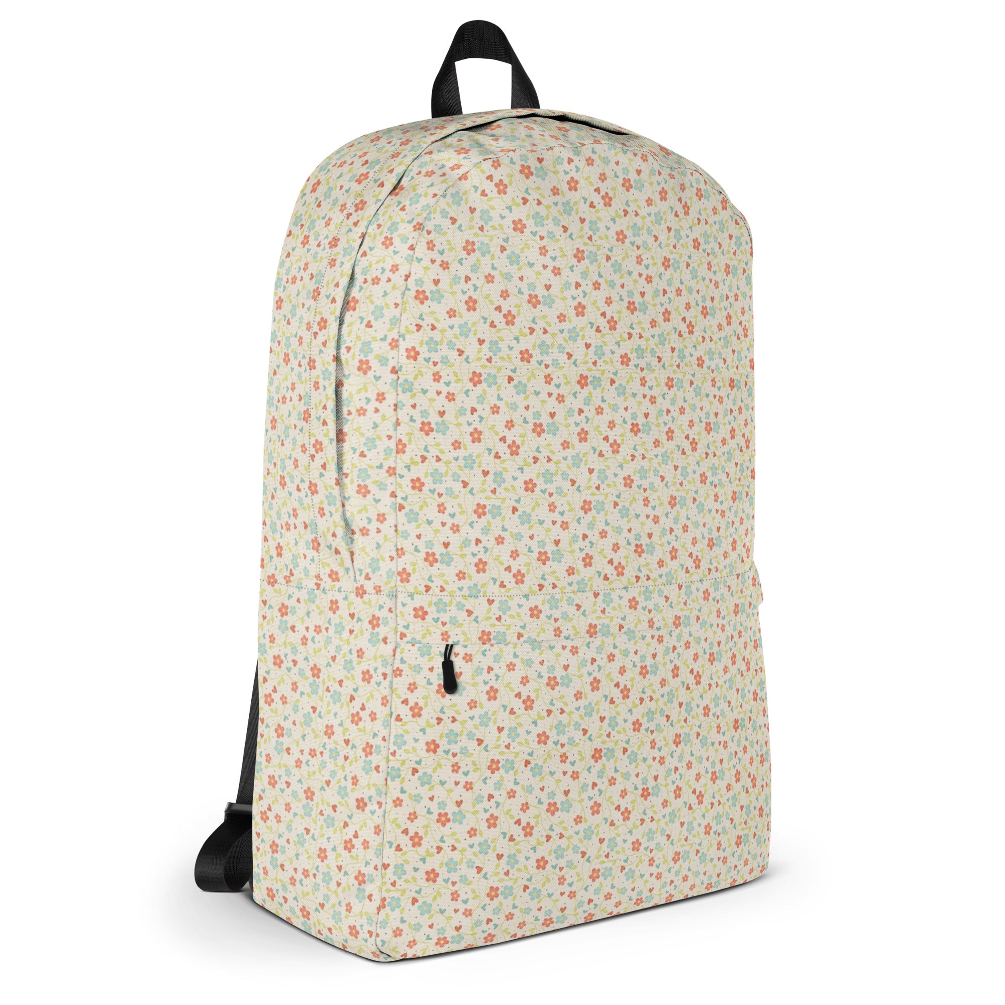 Cute Pinkie Promise Flower Print Backpack for Summer