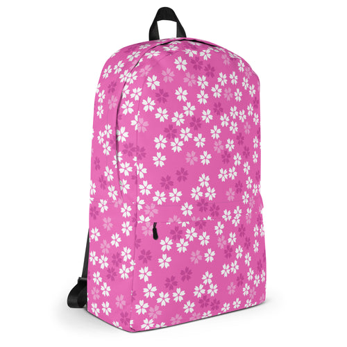 Preppy Pink Floral Blossom Seamless Pattern Backpack
