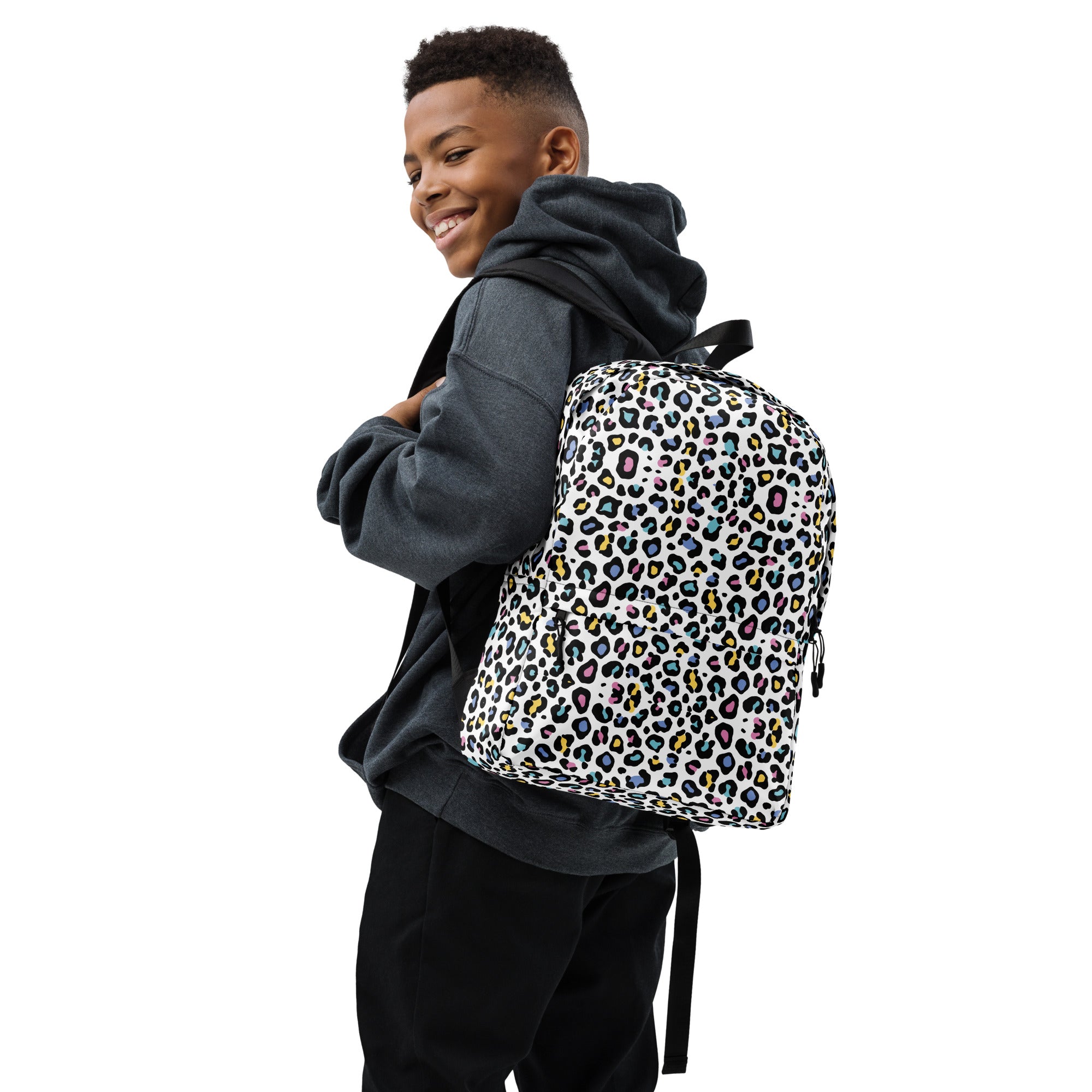 Colorful Leopard Print Women Laptop Backpack