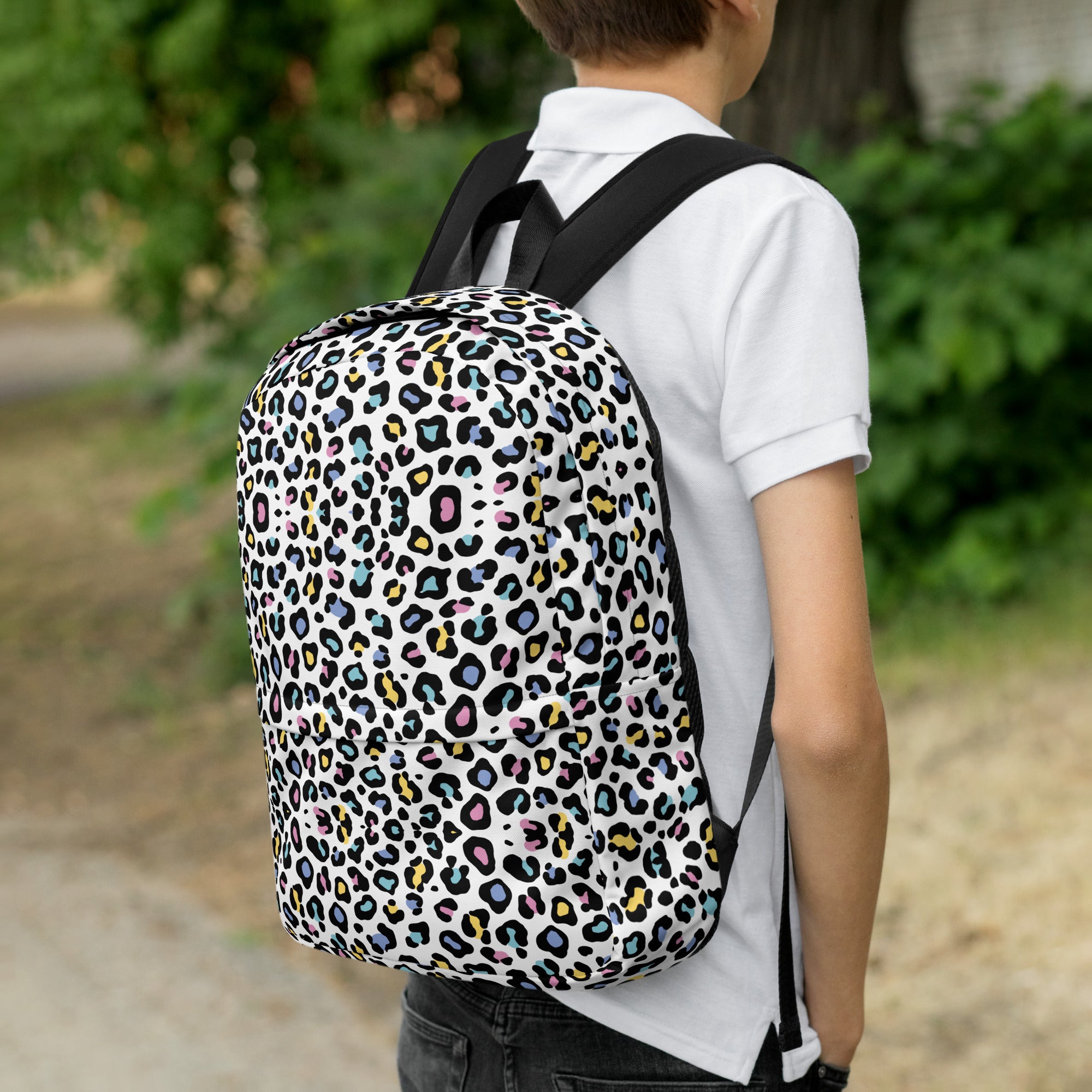 Colorful Leopard Print Women Laptop Backpack