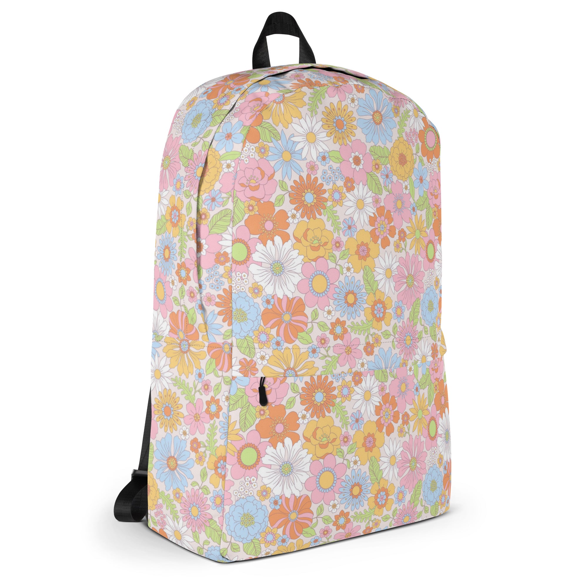 Lightweight Multicolor Summer Floral Backpack