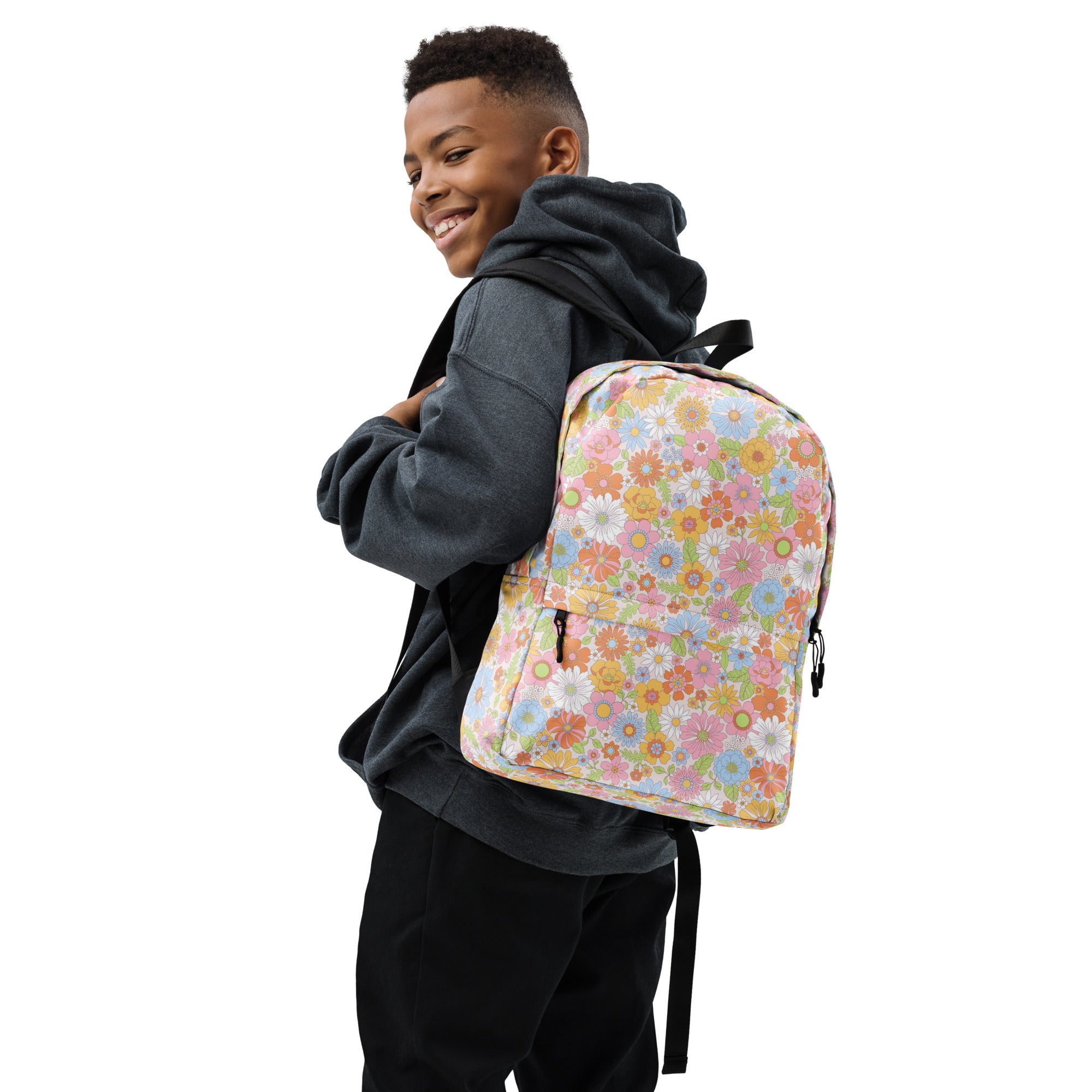 Lightweight Multicolor Summer Floral Backpack
