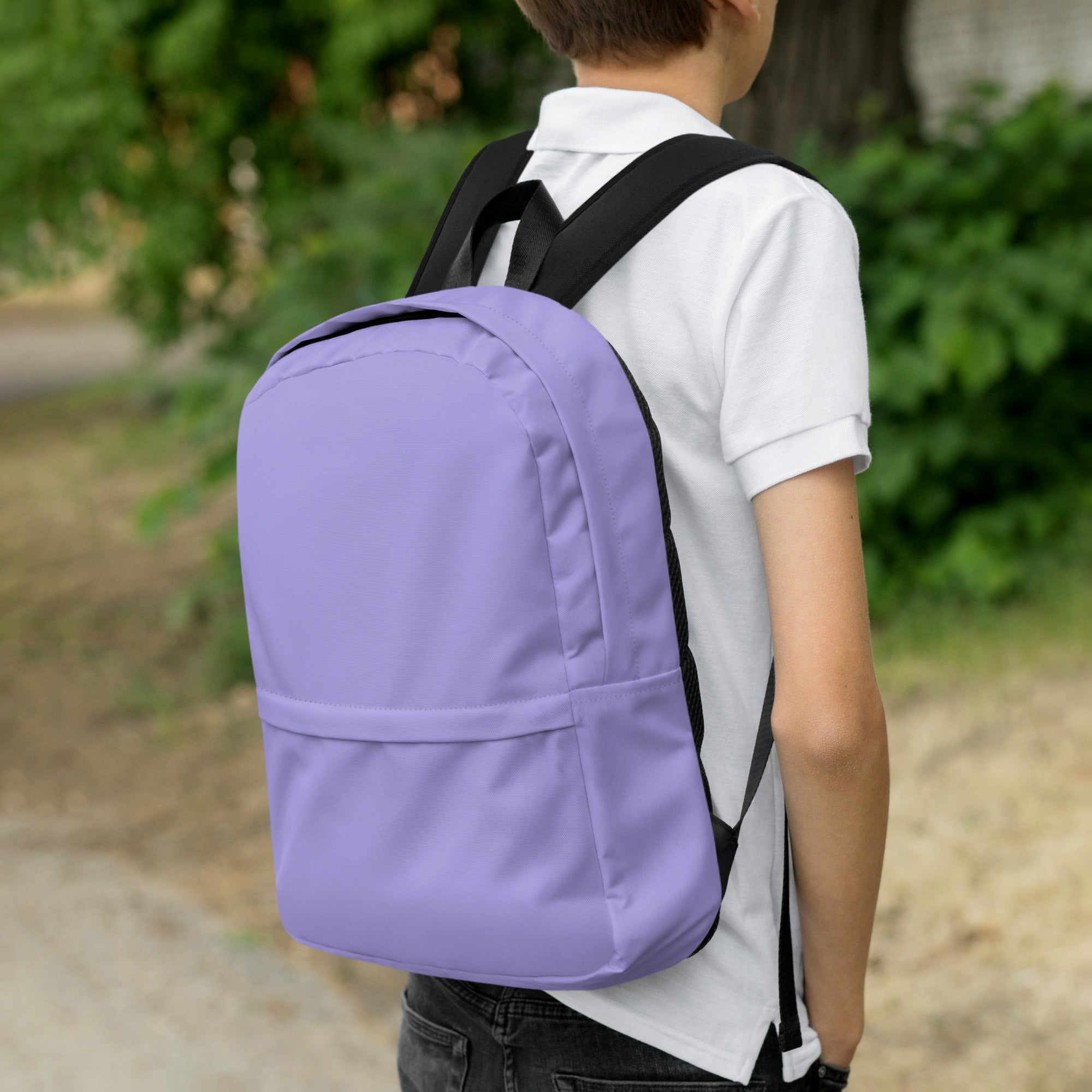 Preppy Plain Purple Lightweight Womens School Travel Backpack