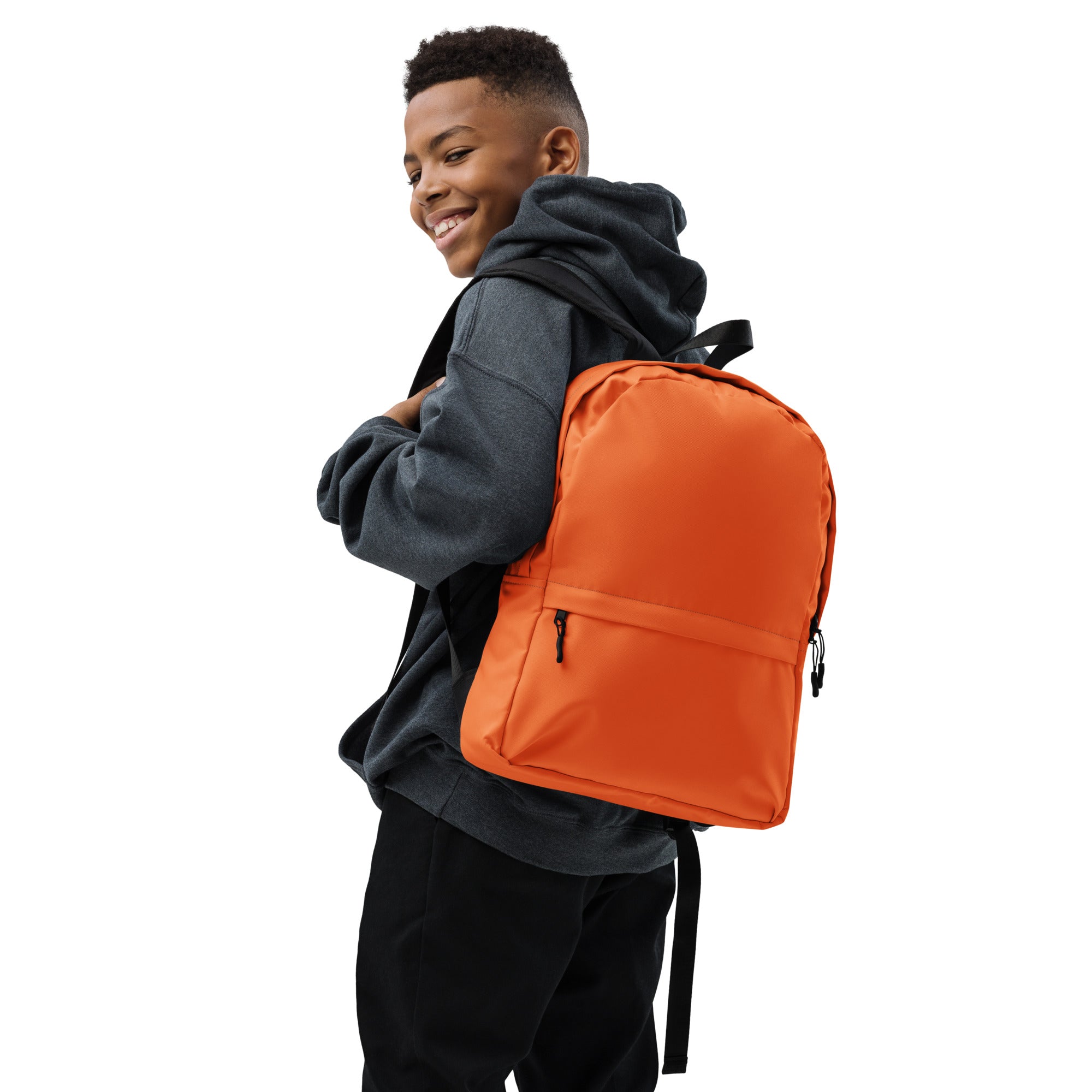 Cute Lightweight Solid Orange Color Backpack for School