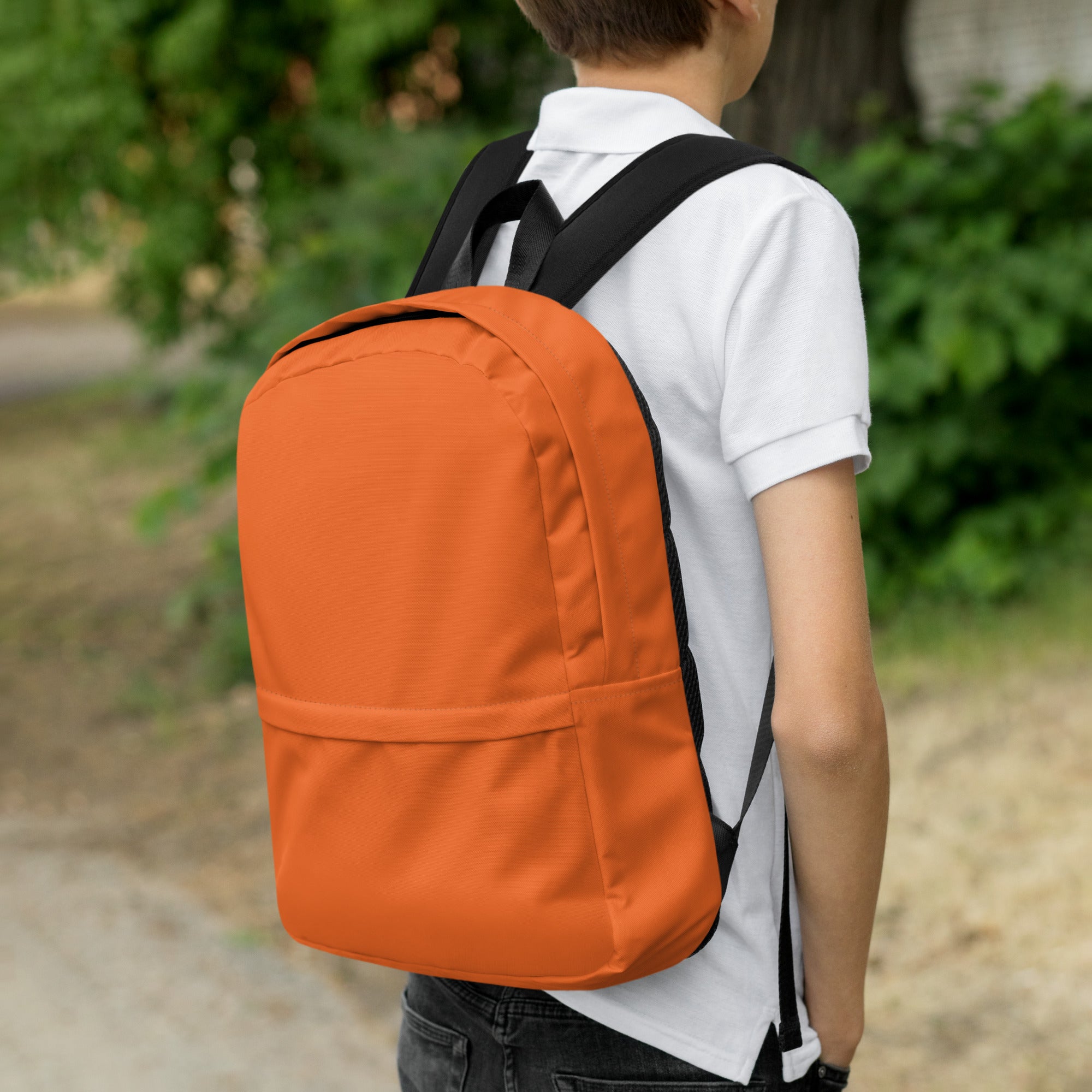Cute Lightweight Solid Orange Color Backpack for School