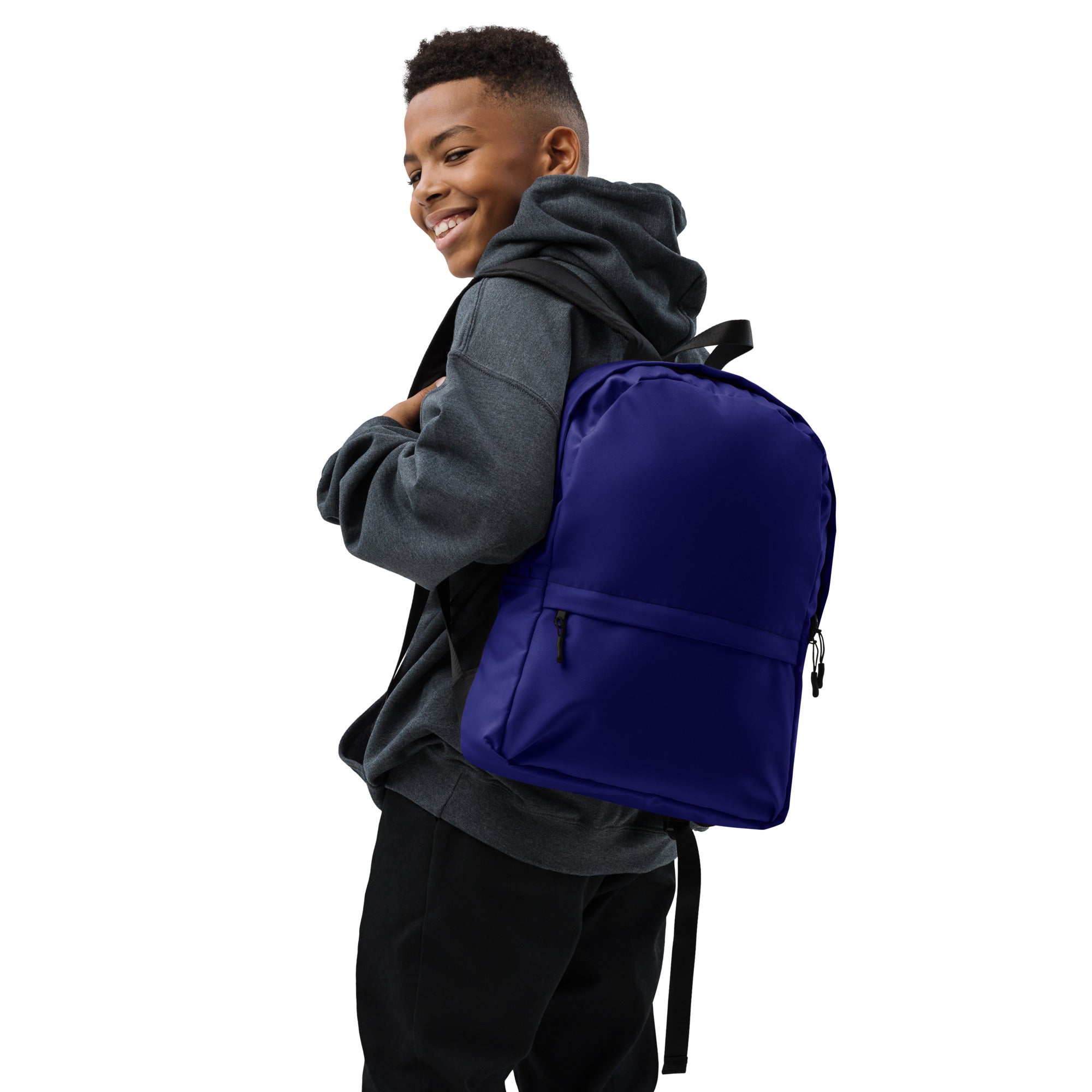 Cute Lightweight Solid Navy Blue Color Backpack for School