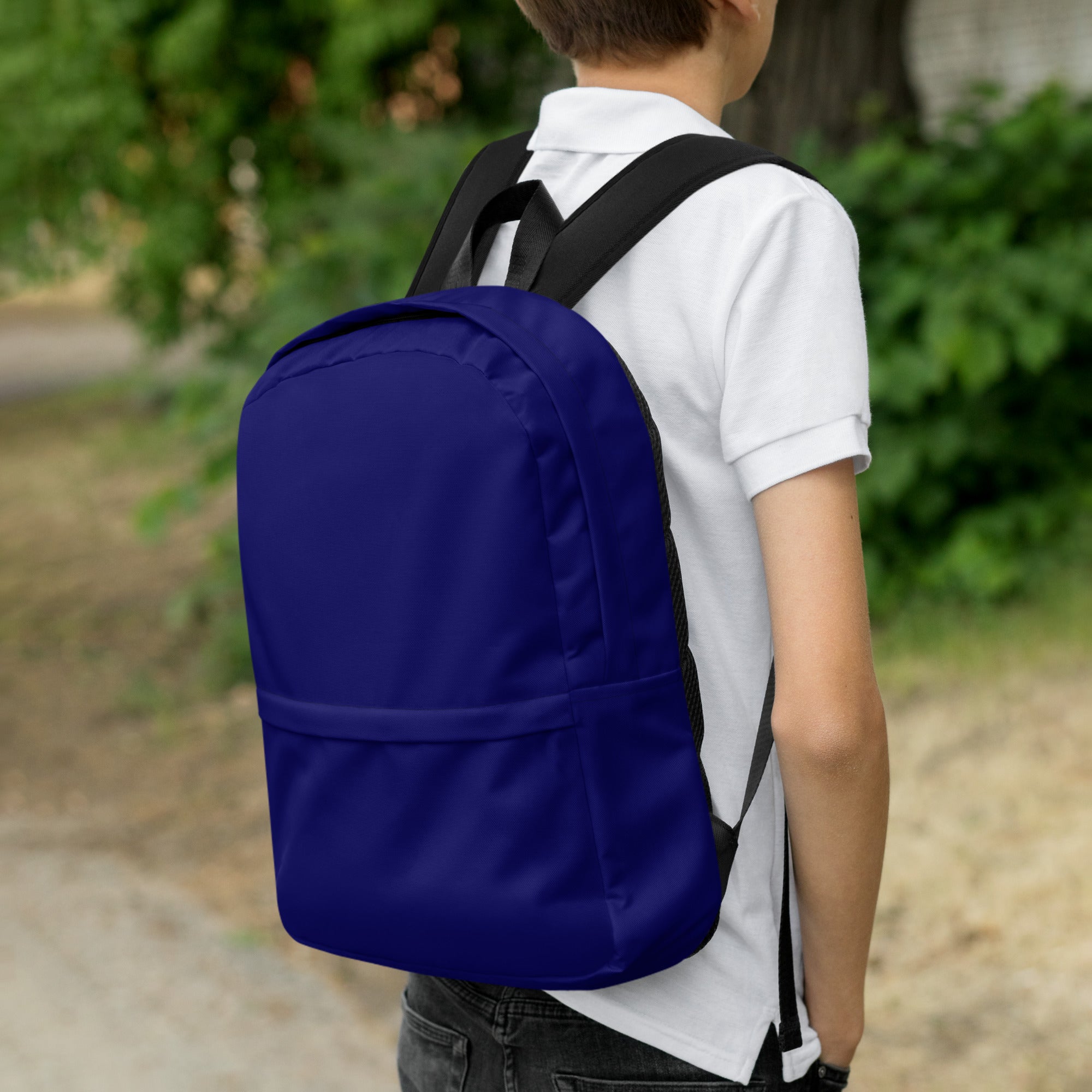 Cute Lightweight Solid Navy Blue Color Backpack for School