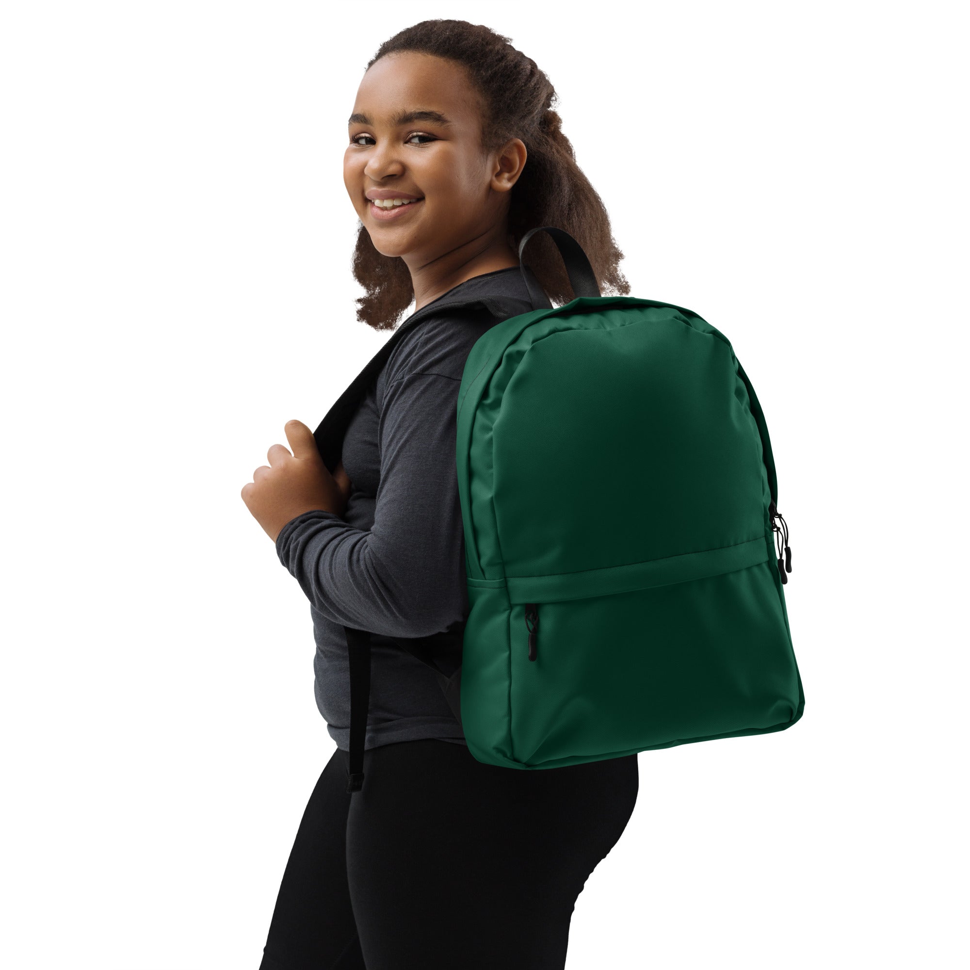 Casual Waterproof Dark Green Backpack for School