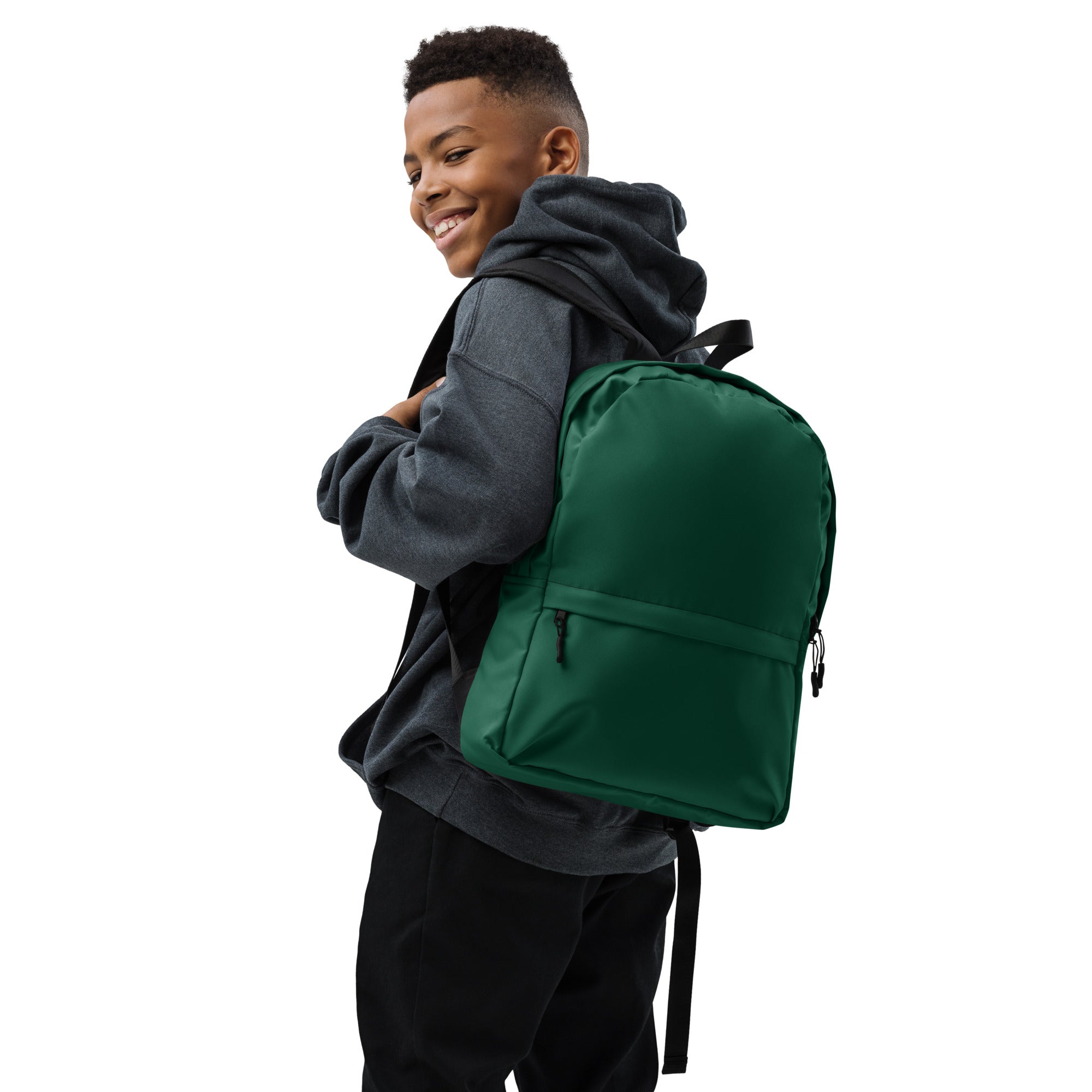 Casual Waterproof Dark Green Backpack for School