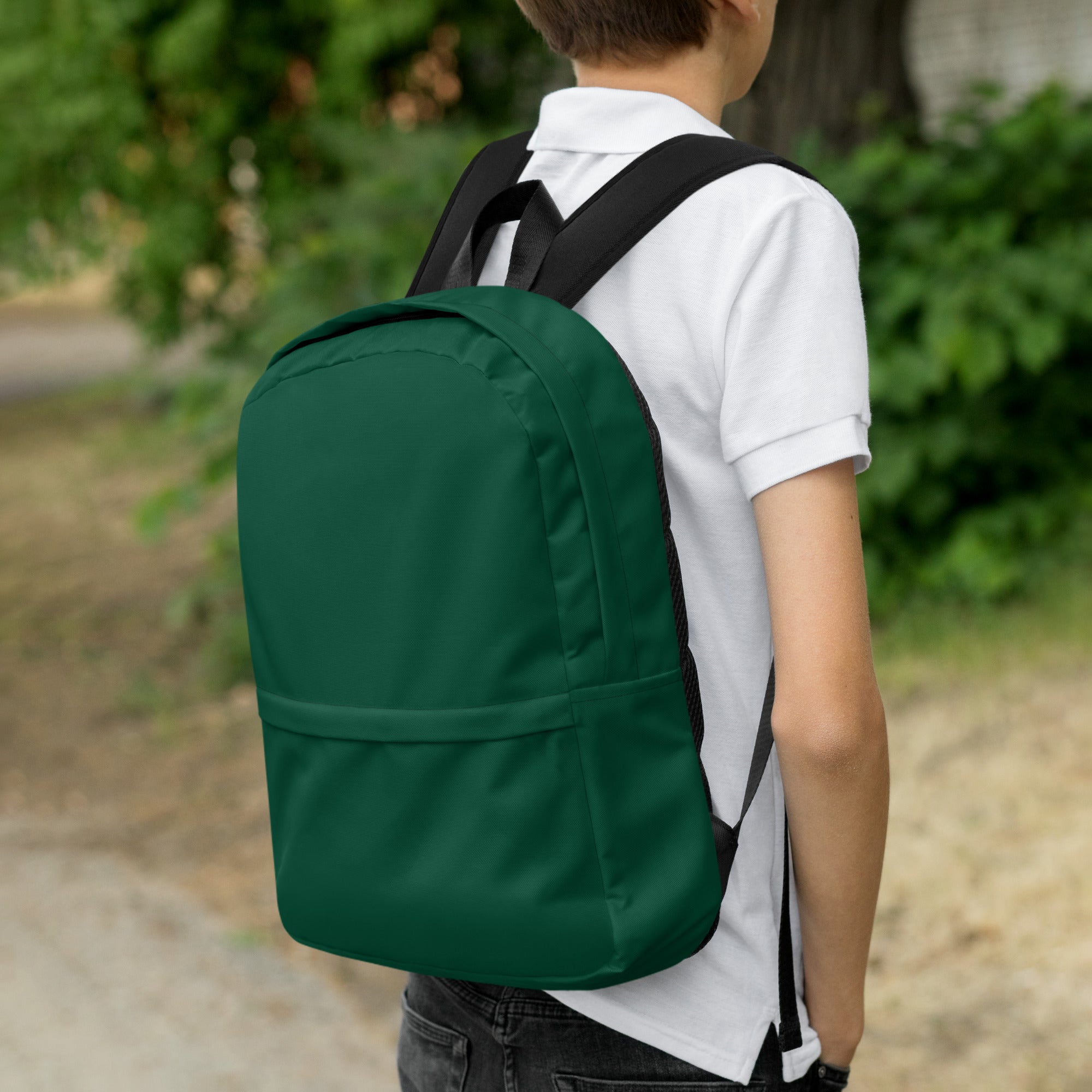Casual Waterproof Dark Green Backpack for School