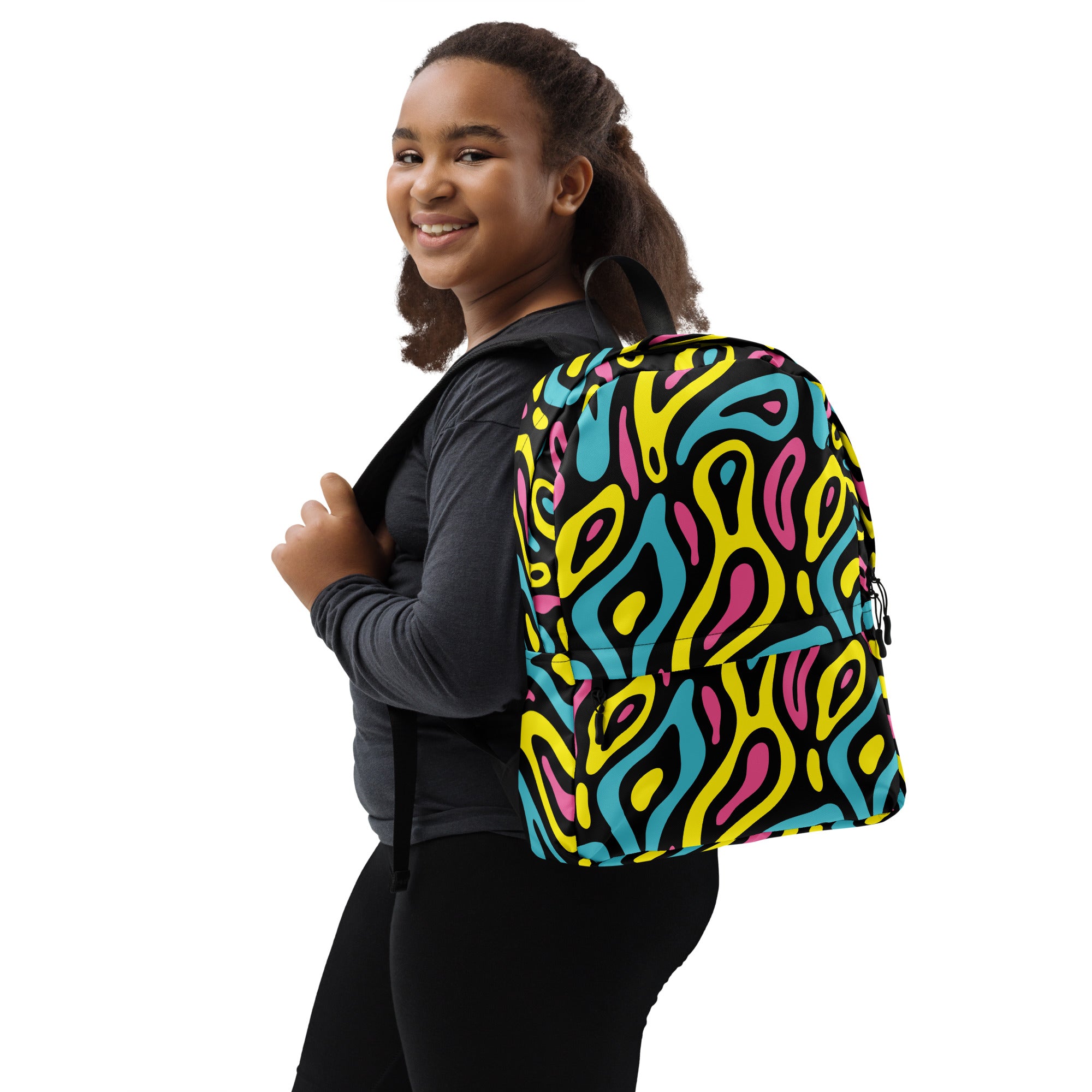 Colorful Neo Memphis Geometric Pattern Medium Size Backpack
