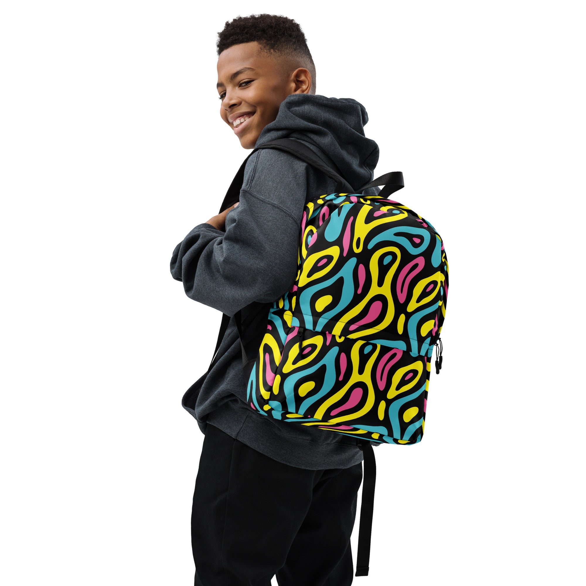 Colorful Neo Memphis Geometric Pattern Medium Size Backpack