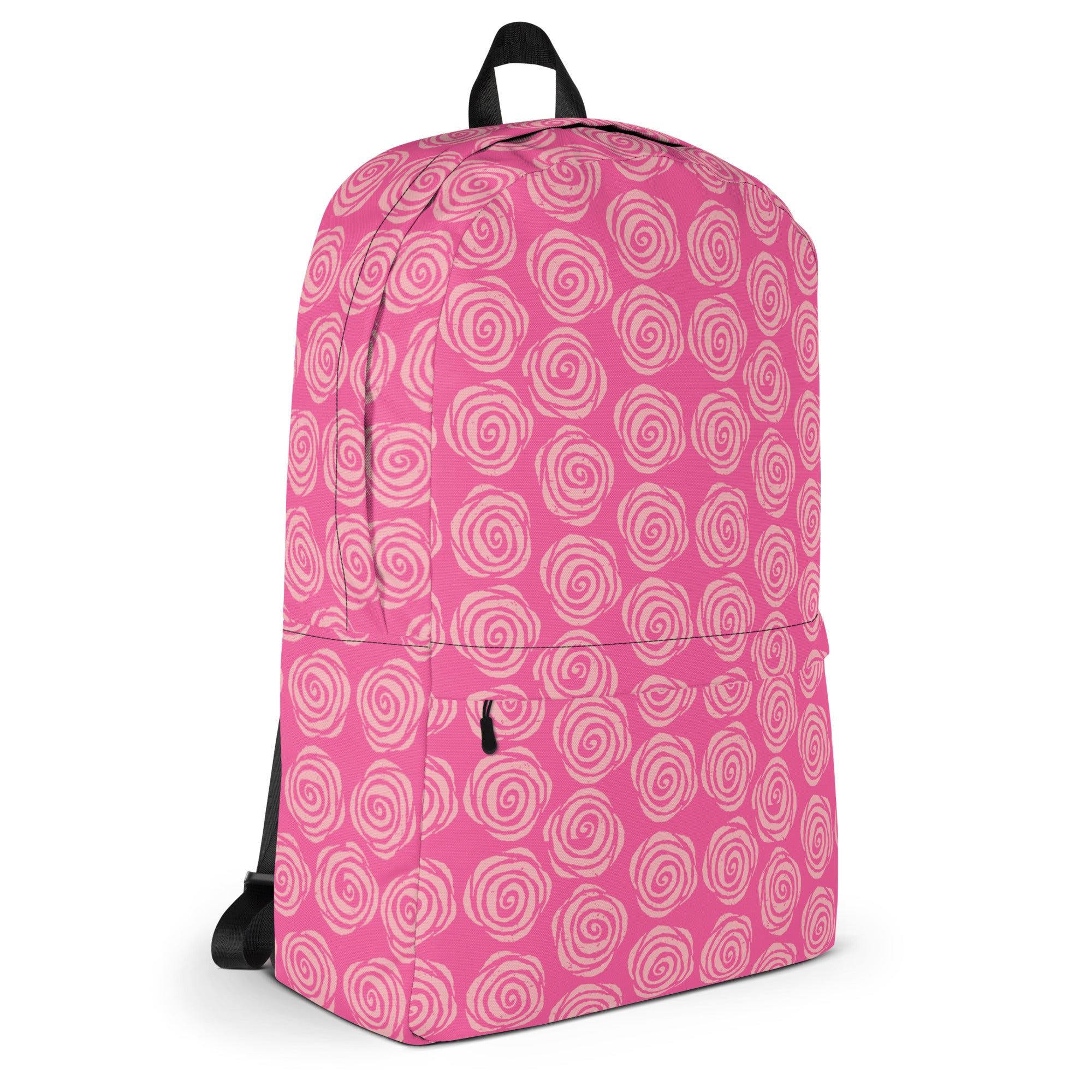 Preppy Pink Roses Valentine Inspired Cute Backpack Bag