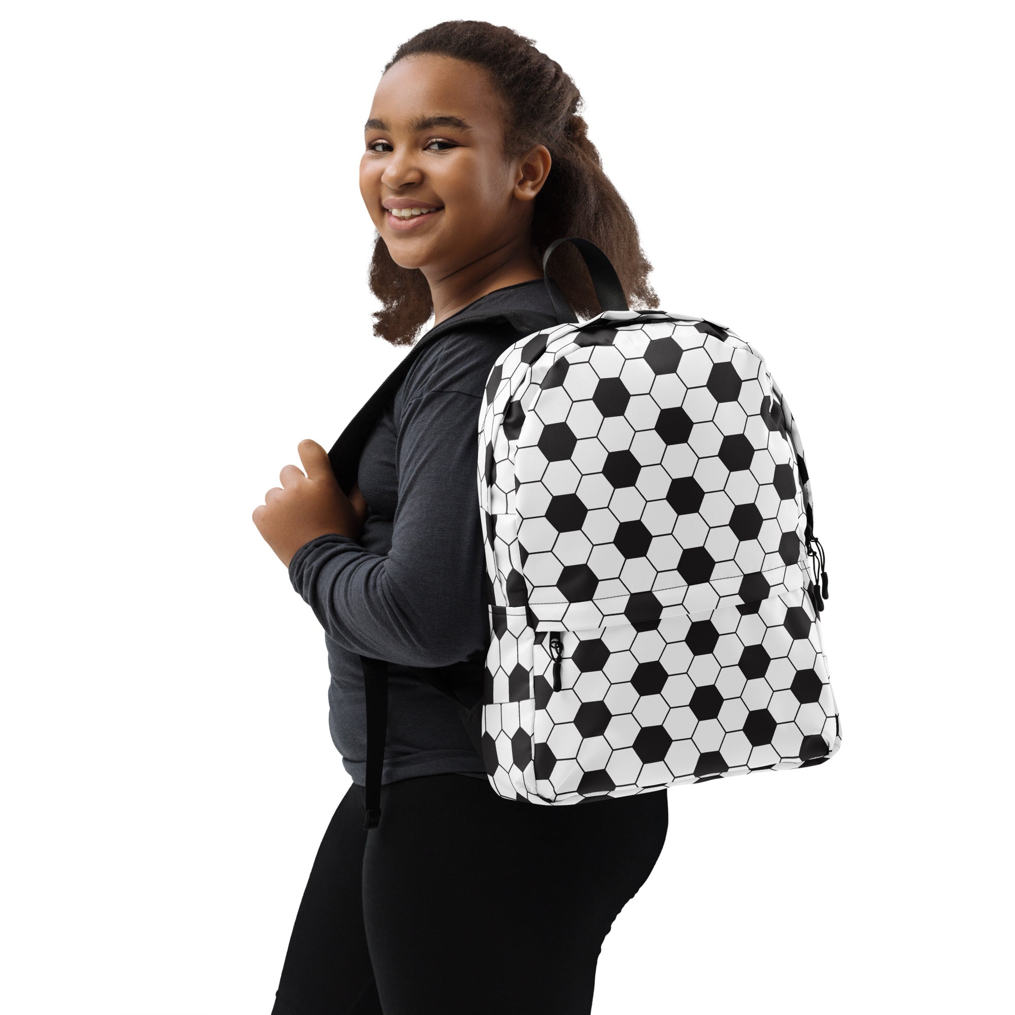 Trendy Football Print Sporty Medium Size Backpack Bag