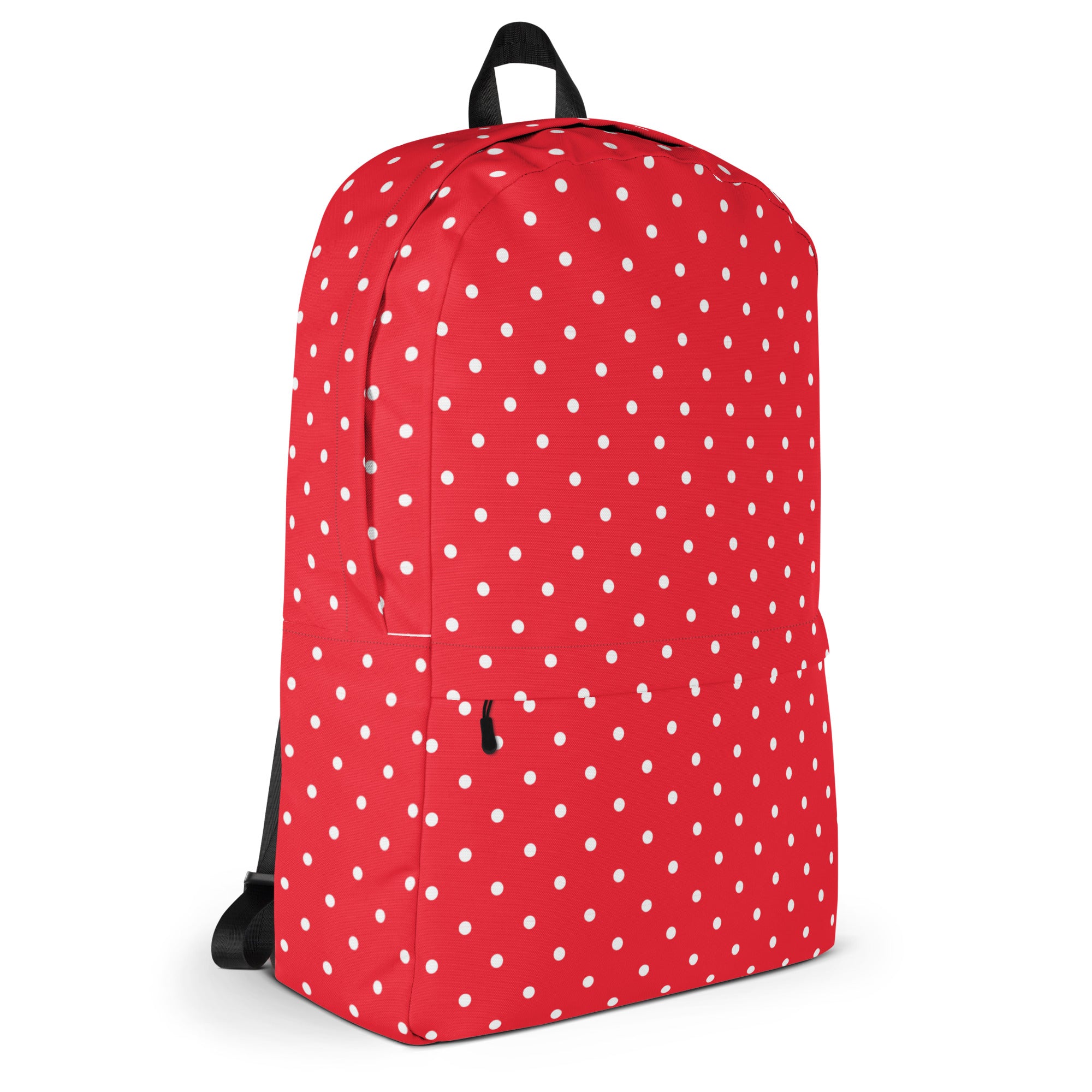 Classic Vintage Red and White Polka Dot Backpack Bag