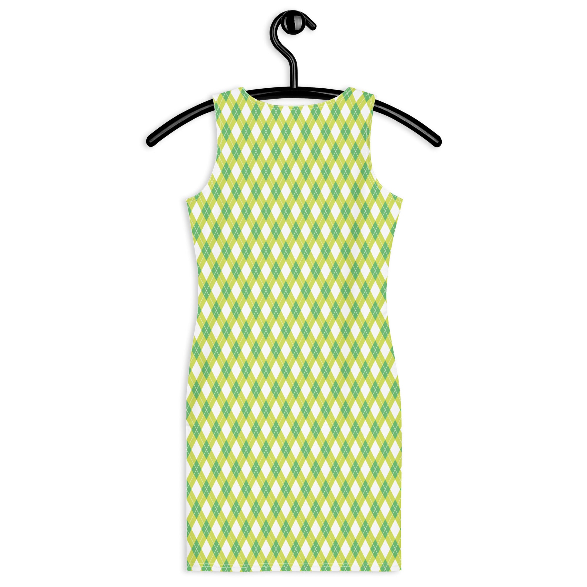 Preppy Green Plaid Check Bodycon Dress