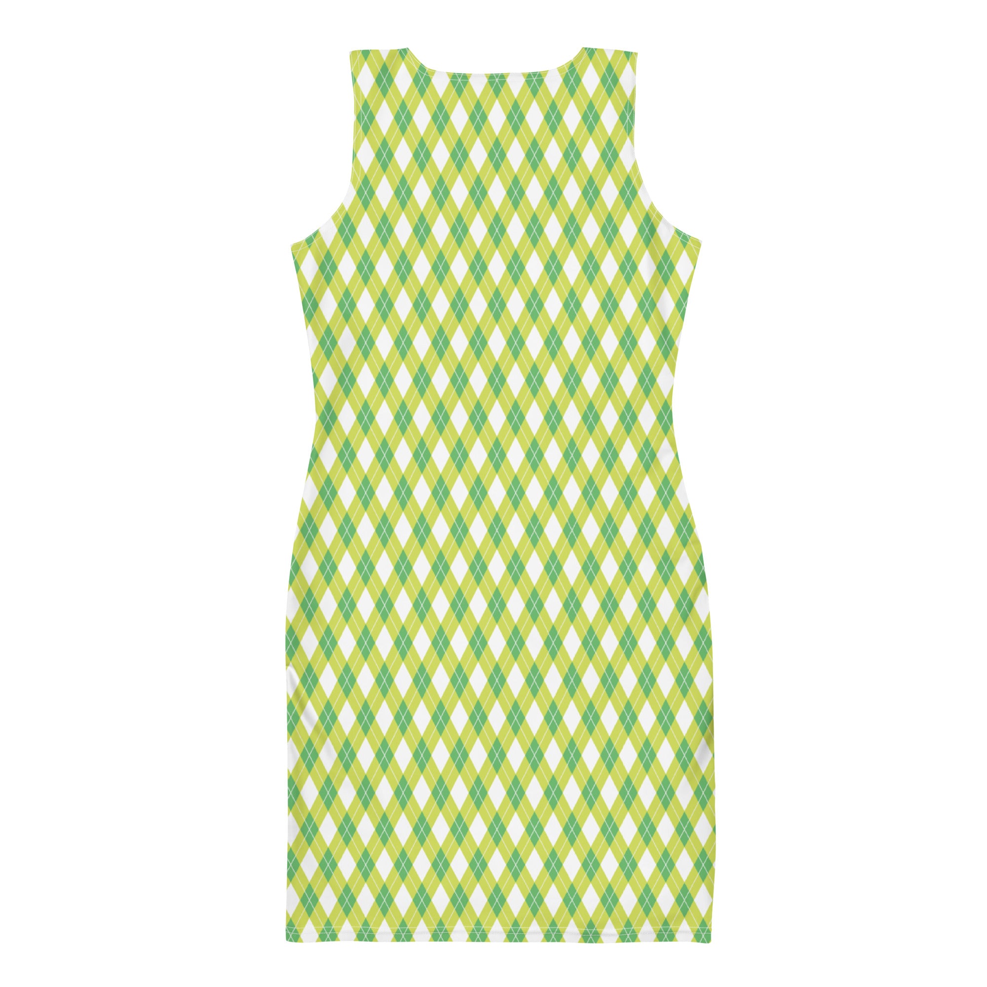 Preppy Green Plaid Check Bodycon Dress