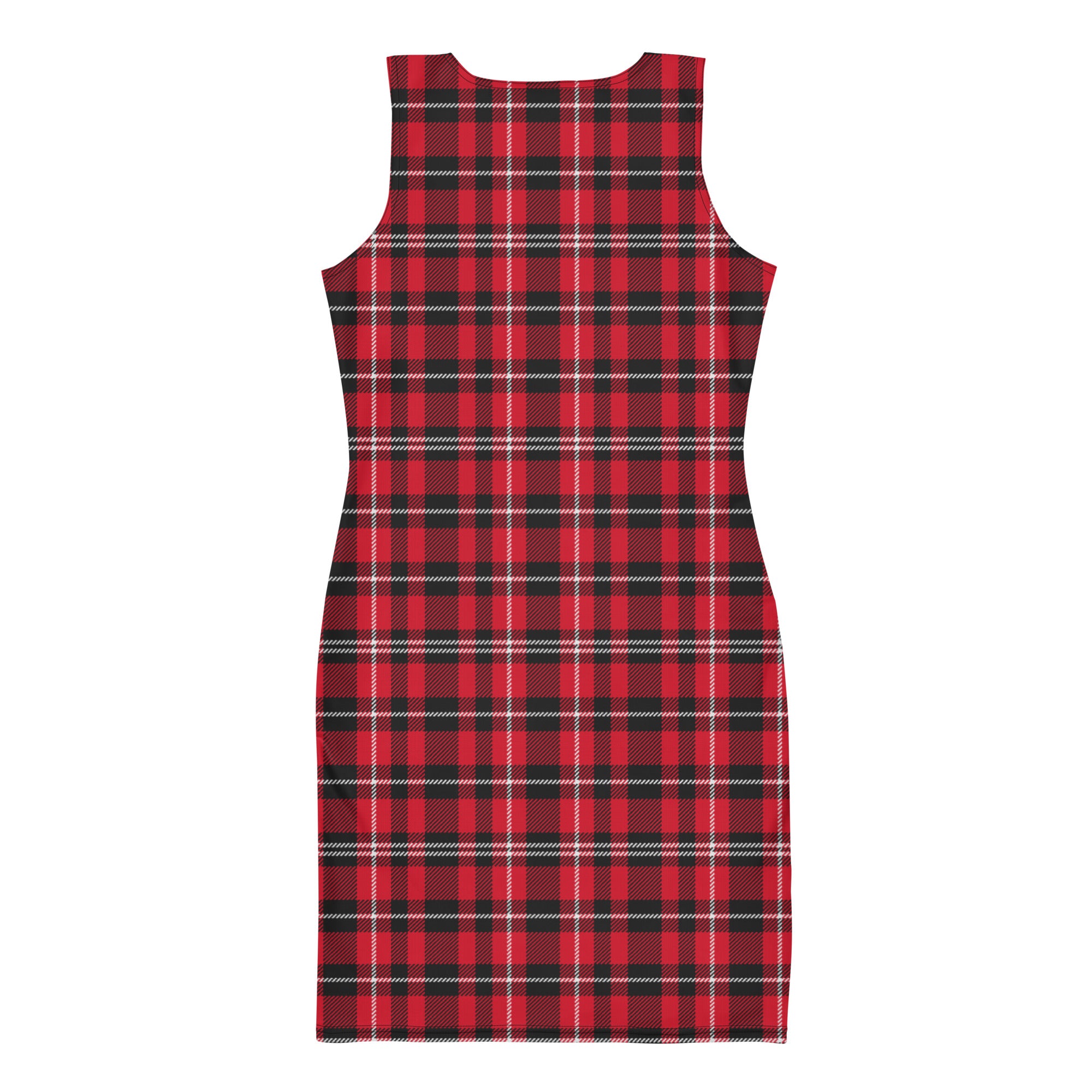 Preppy Red and Black Buffalo Plaid Bodycon Dress
