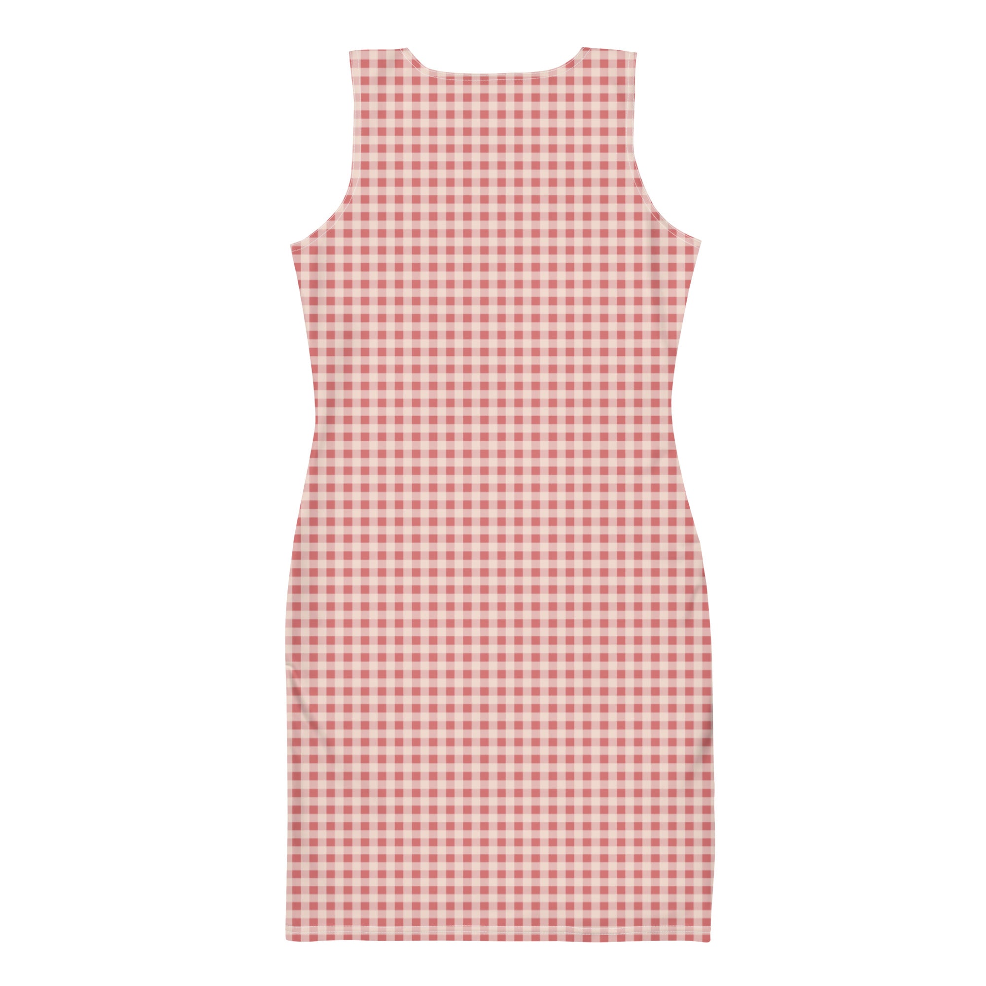 Preppy Pink Vintage Gingham Plaid Bodycon Dress
