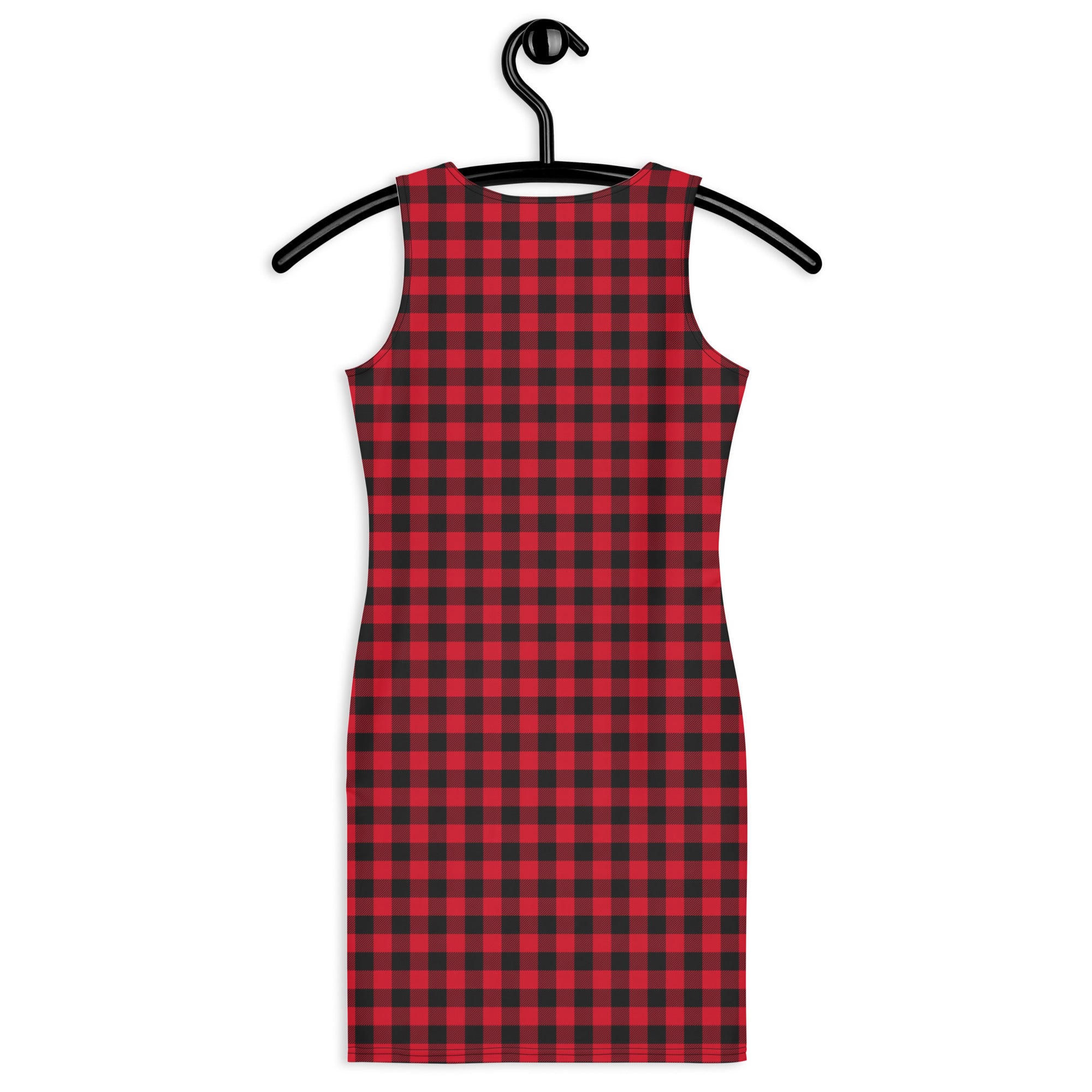 Classic Vintage Buffalo Red and Black Plaid Bodycon Dress