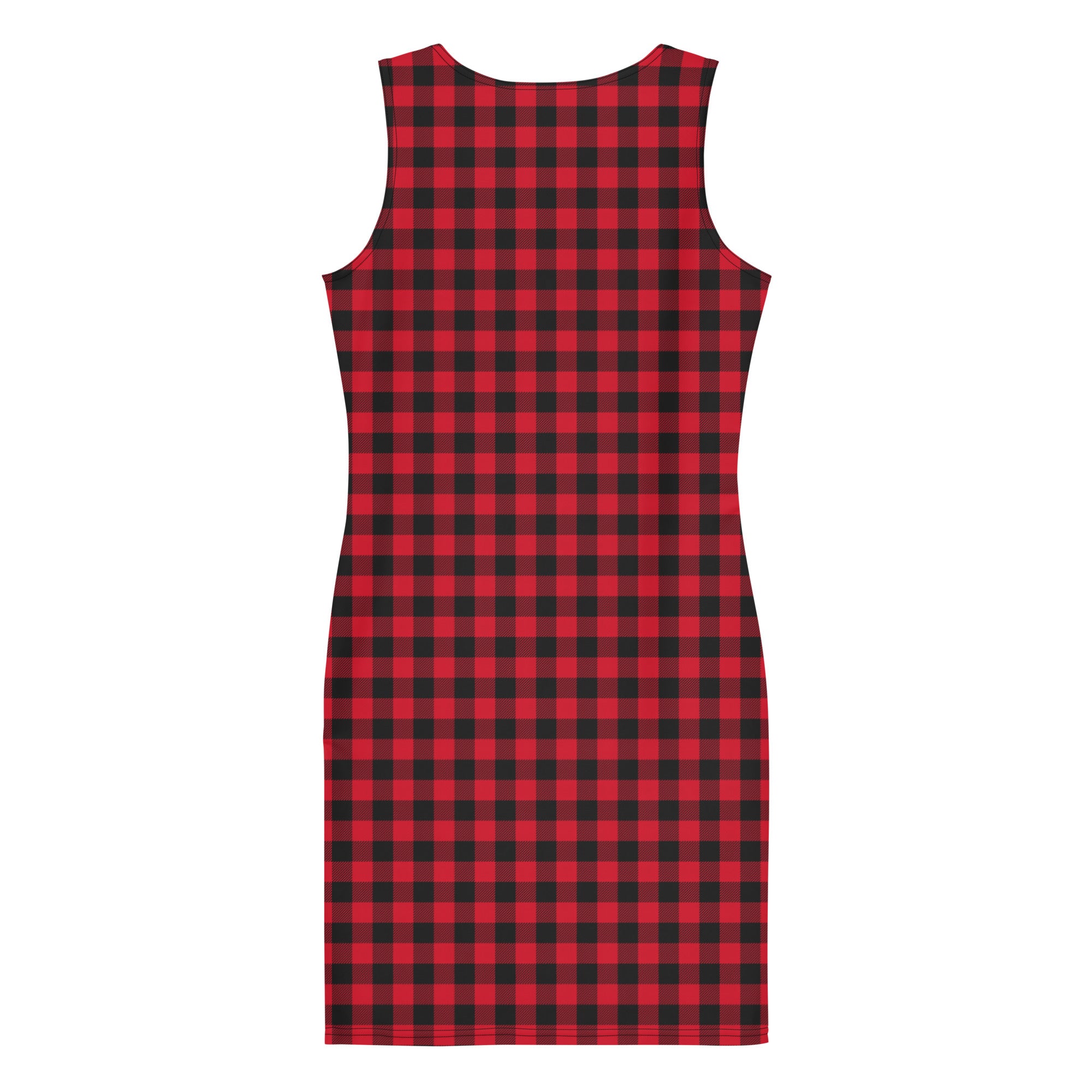 Classic Vintage Buffalo Red and Black Plaid Bodycon Dress