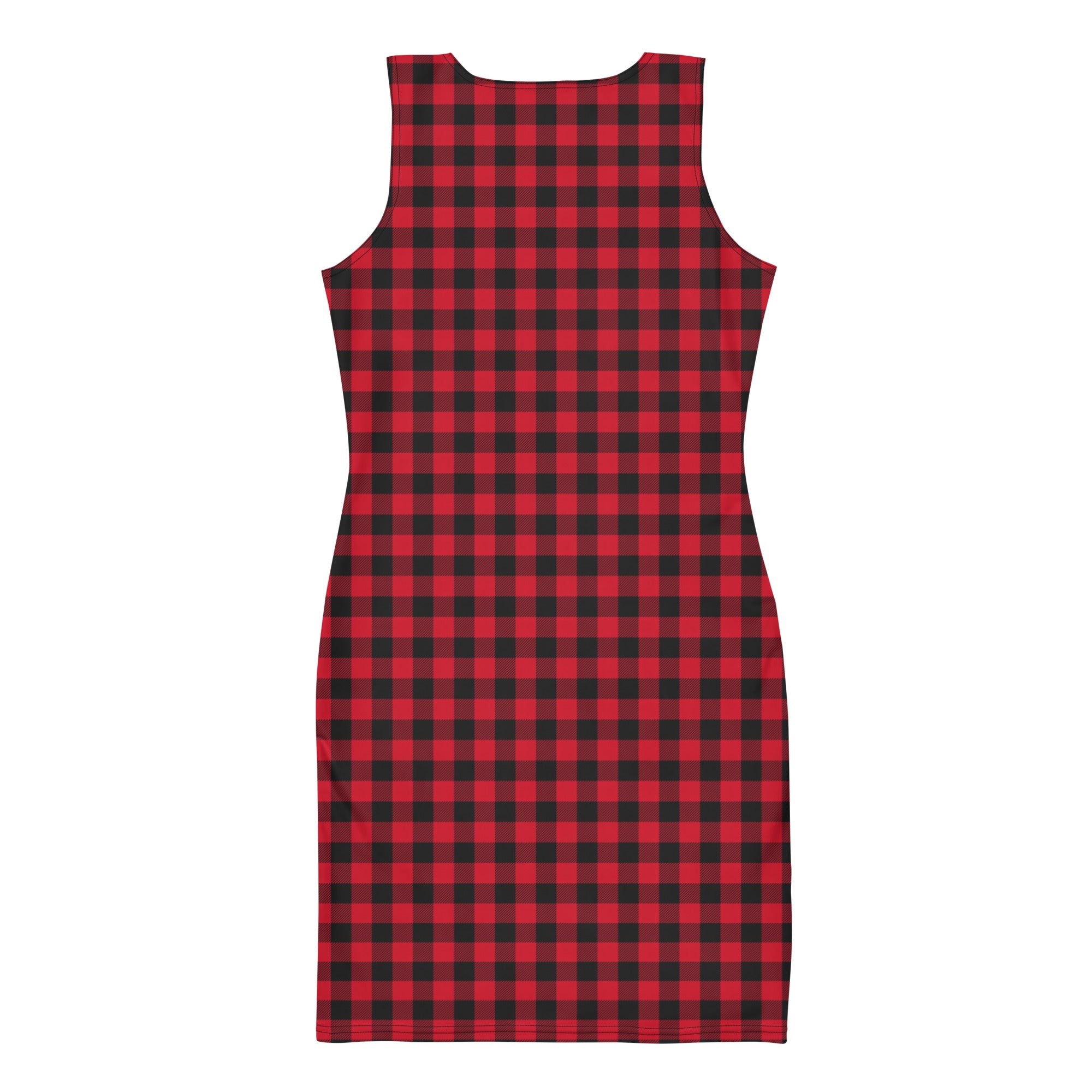 Classic Vintage Buffalo Red and Black Plaid Bodycon Dress