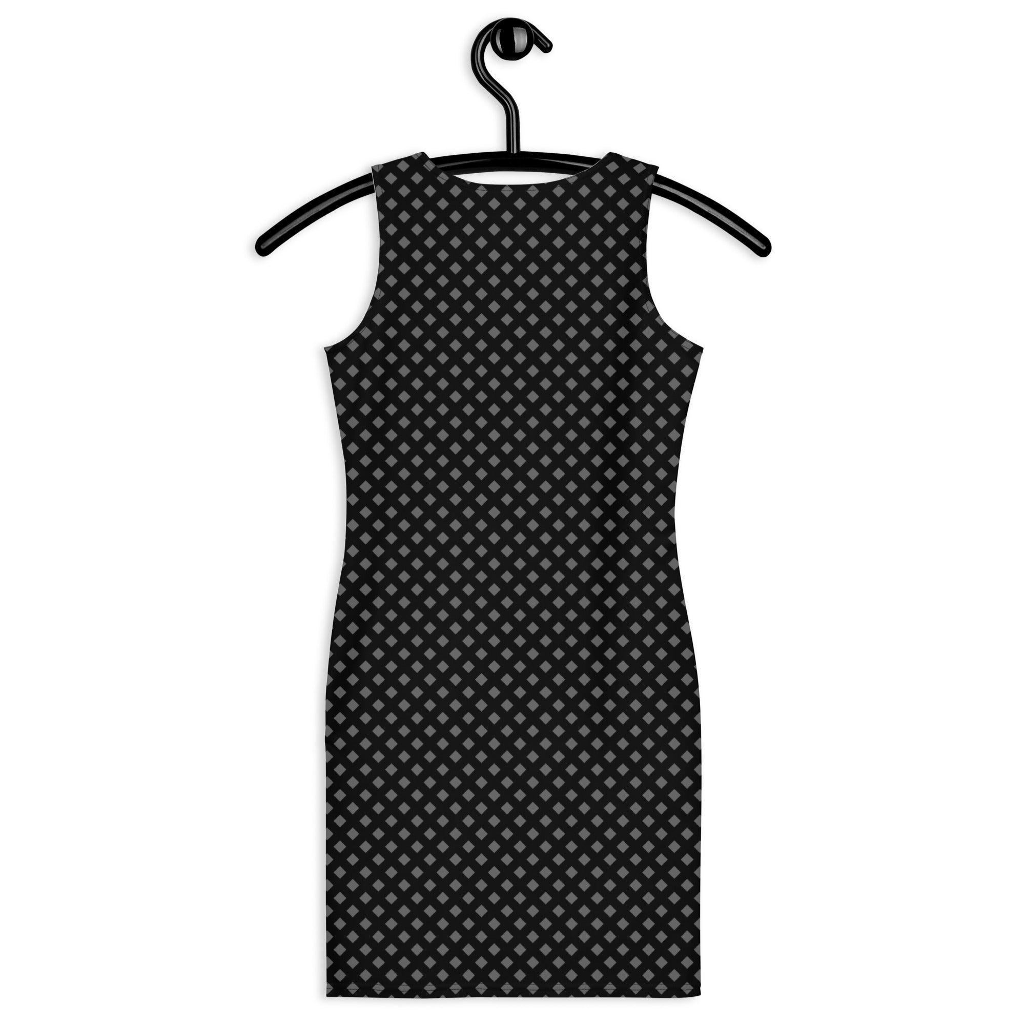 Black and Gey Gingham Checkered Bodycon dress